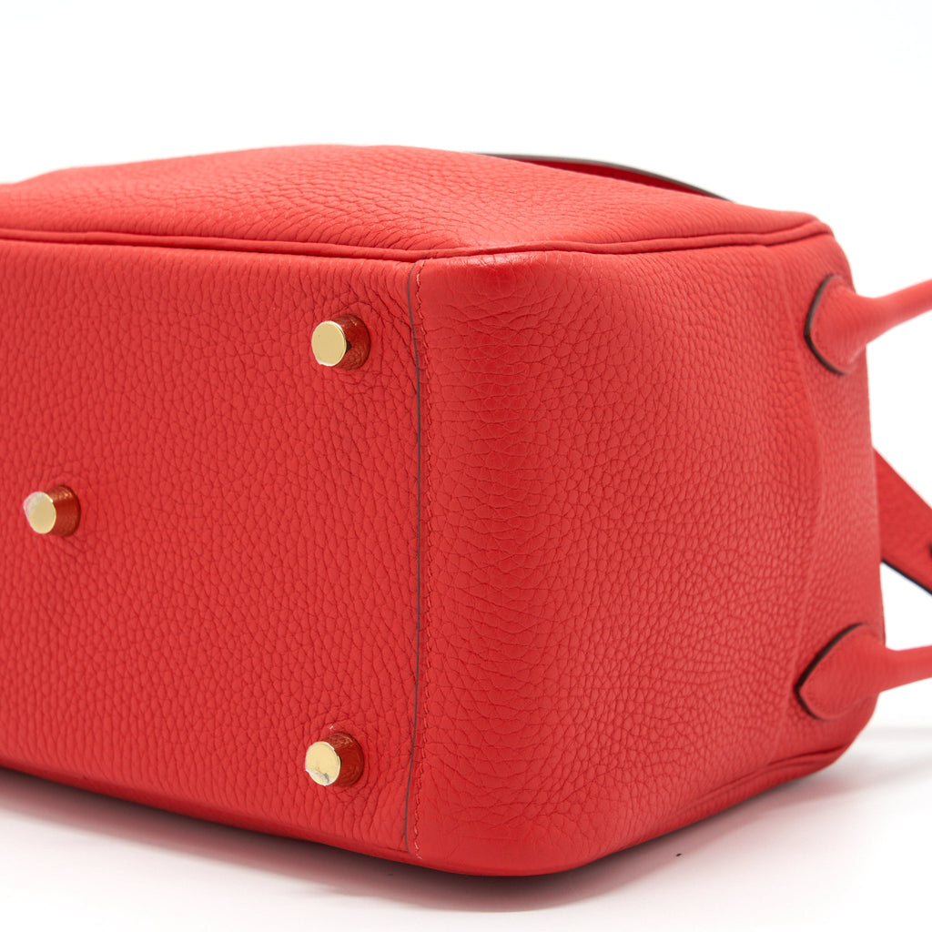HERMES LINDY 26 CLEMENCE ROUGE DE COEUR GHW