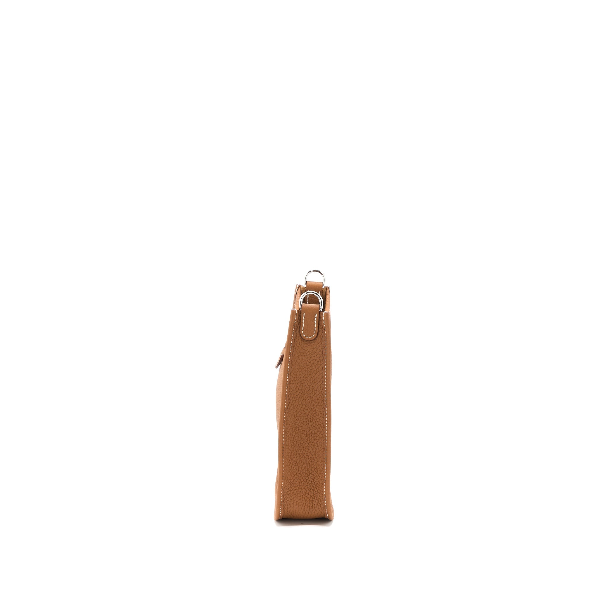 HERMES MINI EVELYN CLEMENCE GOLD WITH GOLD-BLANC STRAP SHW
