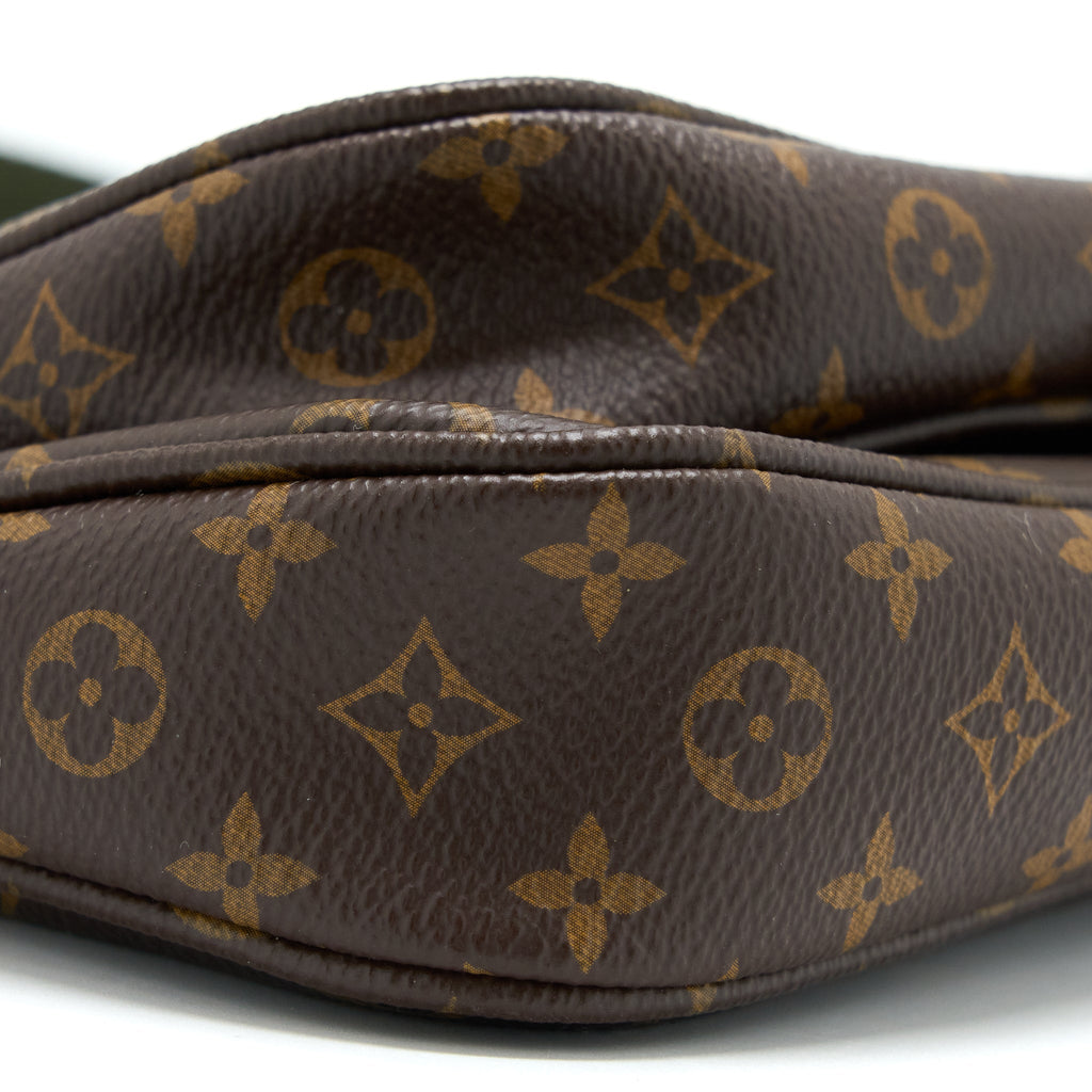 LOUIS VUITTON MULTI POCHETTE WITH KHAKI STRAP GHW