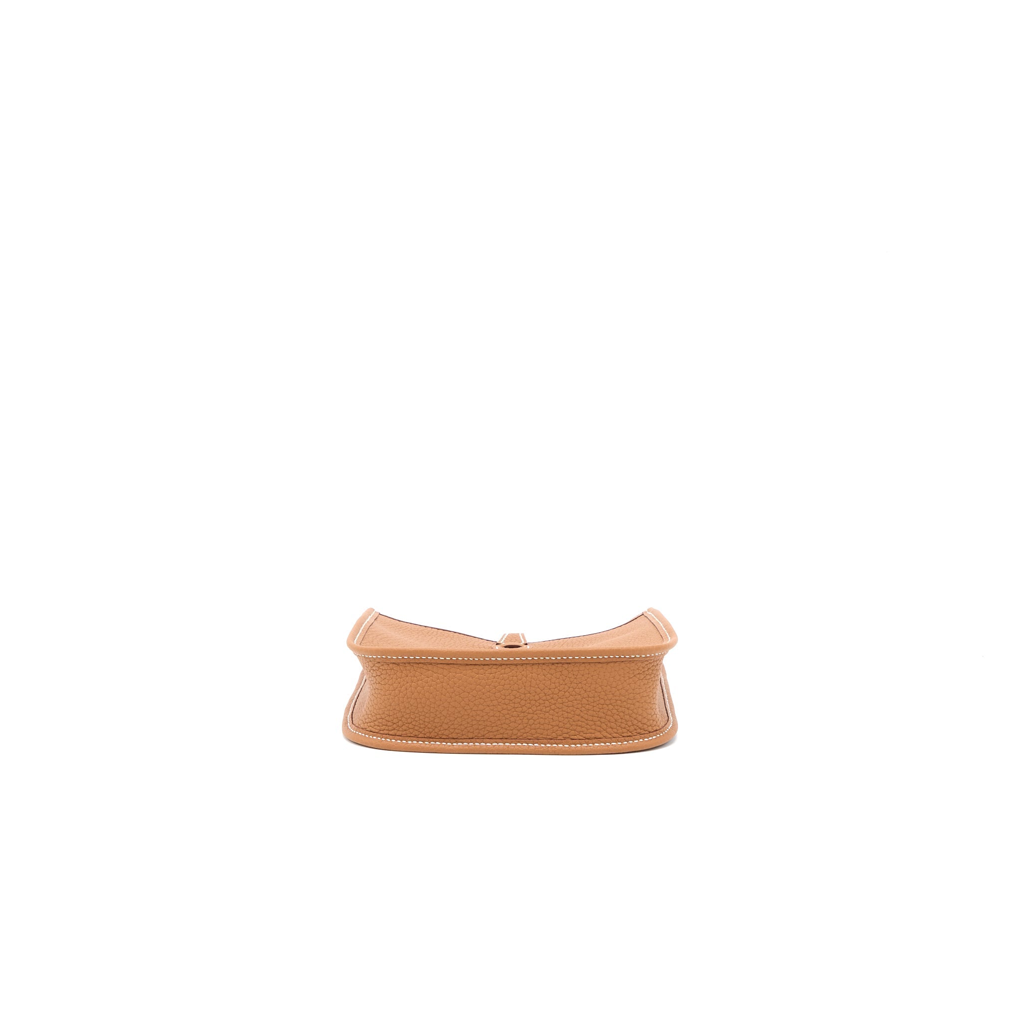 HERMES MINI EVELYN CLEMENCE GOLD WITH GOLD-BLANC STRAP SHW