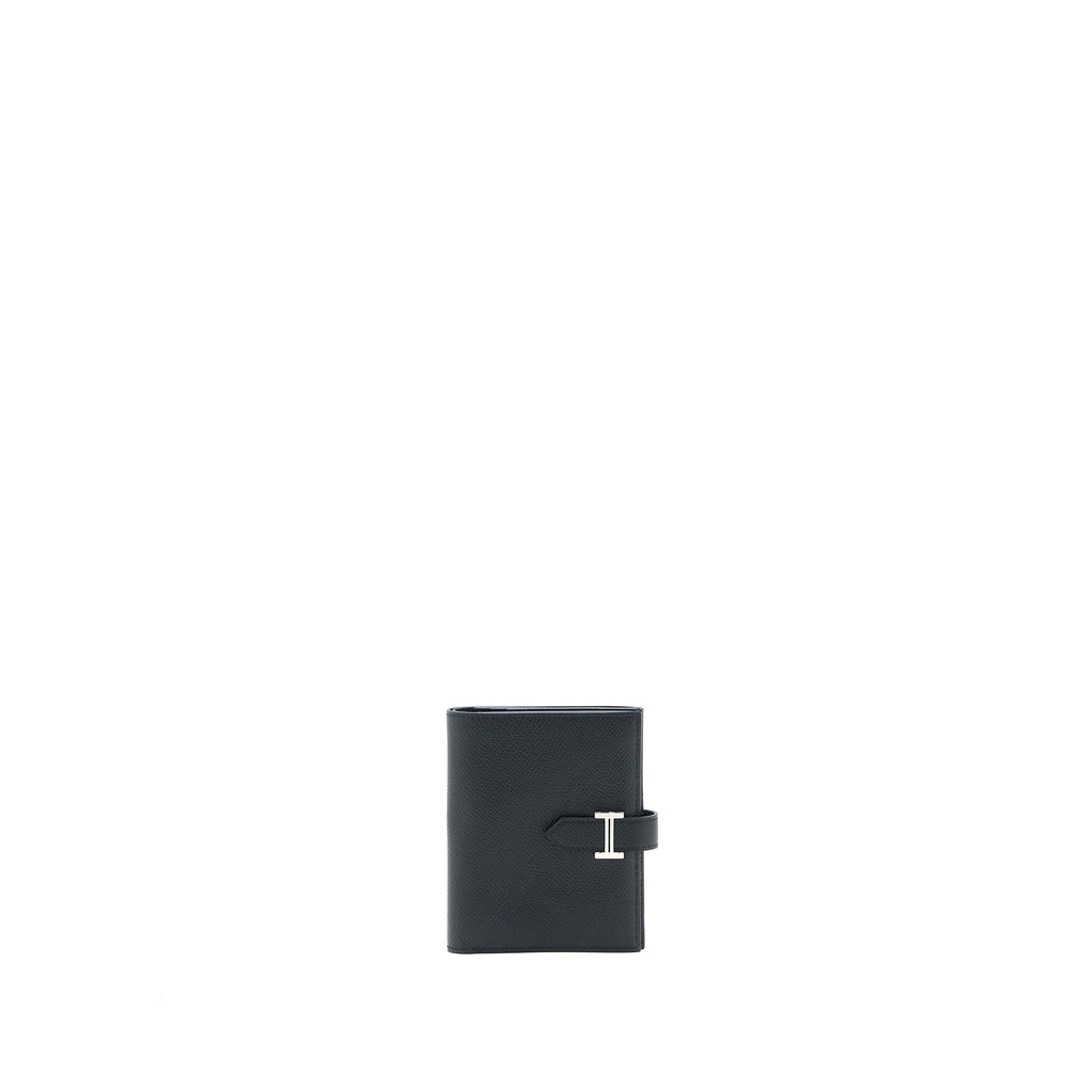 HERMES BEARN COMPACT WALLET EPSOM BLACK SHW