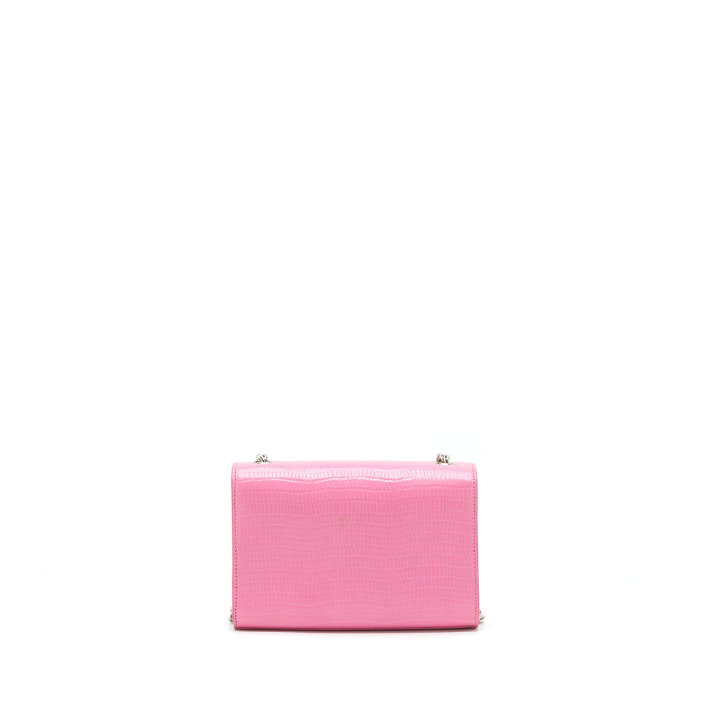 SAINT LAURENT / YSL MINI KATE TASSEL EMBOSSED CALFSKIN PINK SHW
