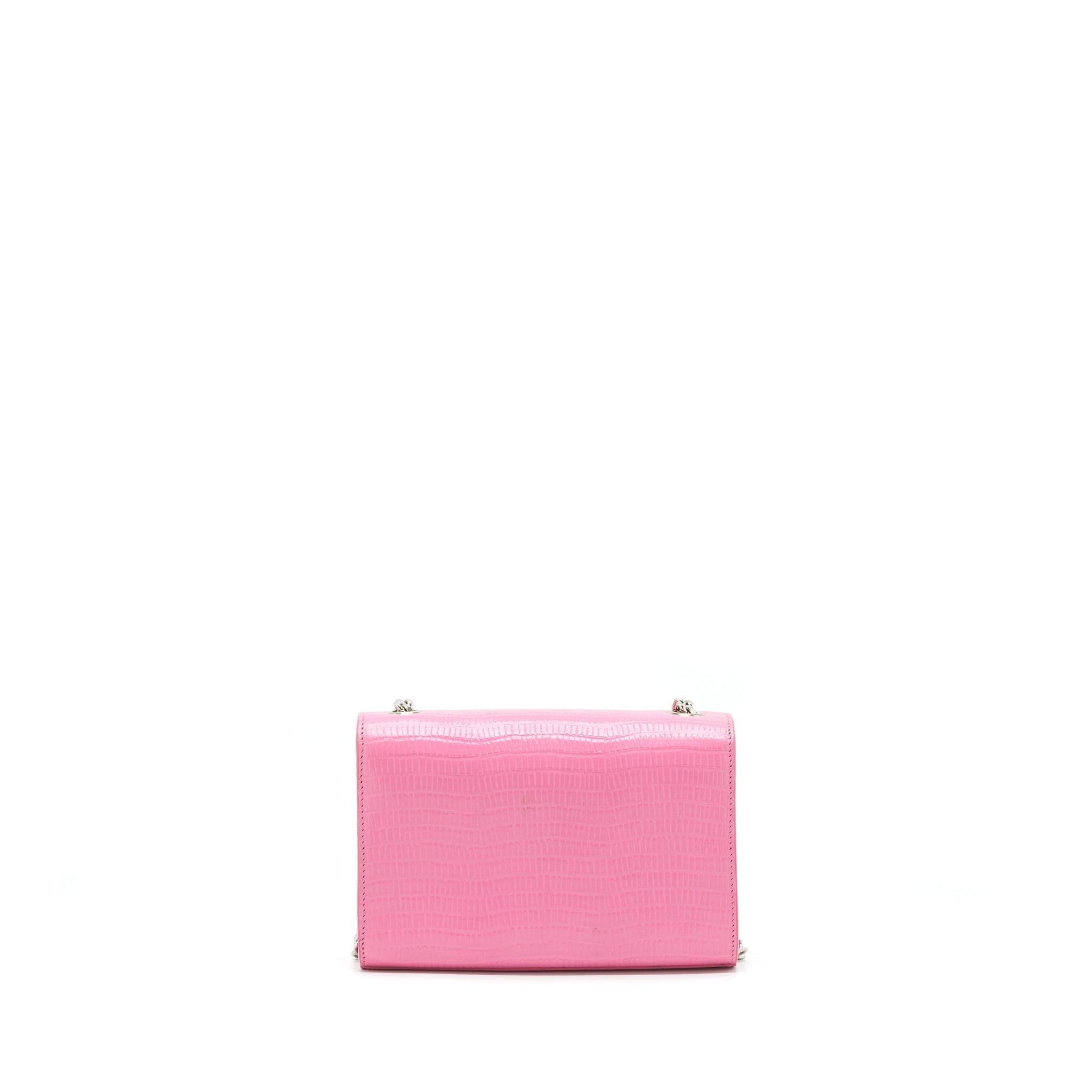 SAINT LAURENT / YSL MINI KATE TASSEL EMBOSSED CALFSKIN PINK SHW