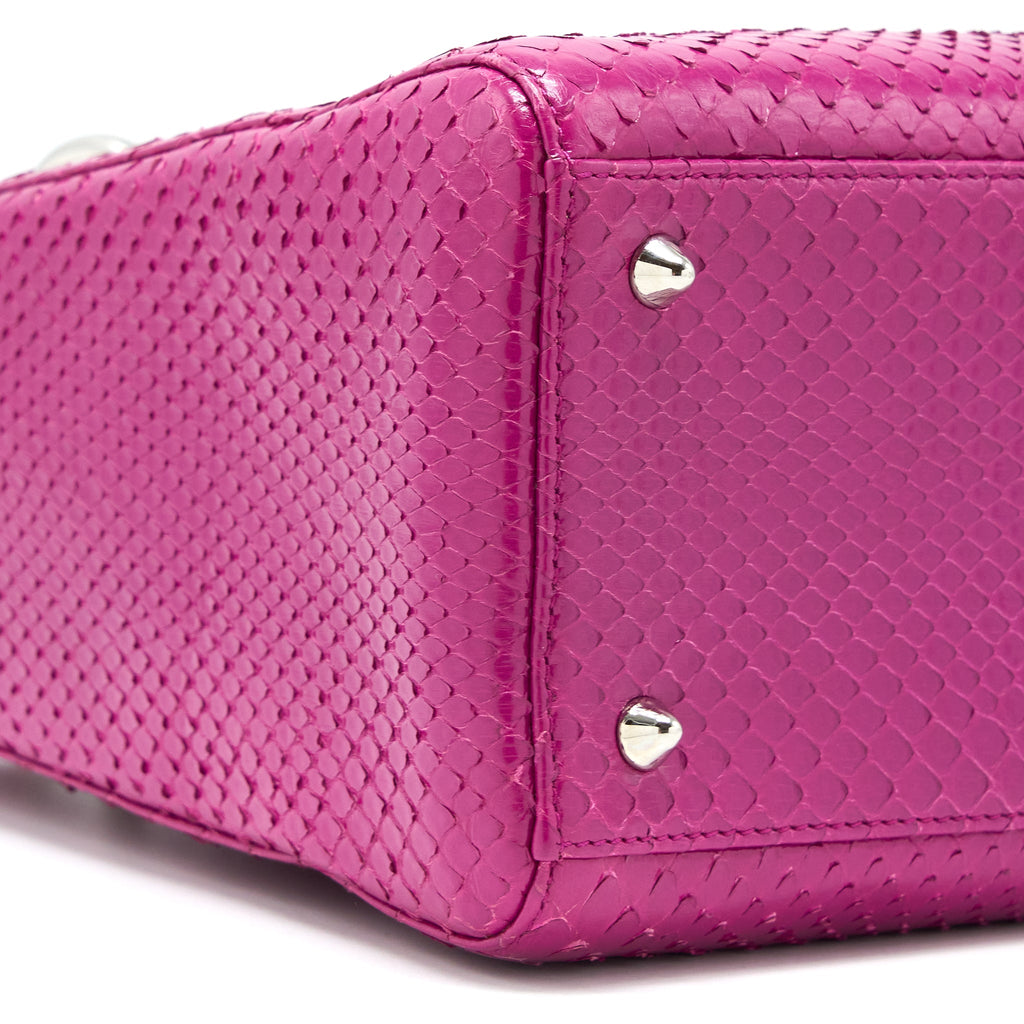 DIOR MEDIUM LADY DIOR PYTHON PINK SHW