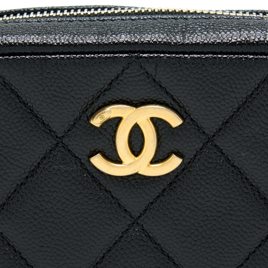 CHANEL 22P CAMERA CROSSBODY BAG CAVIAR BLACK GHW(MICROCHIP)