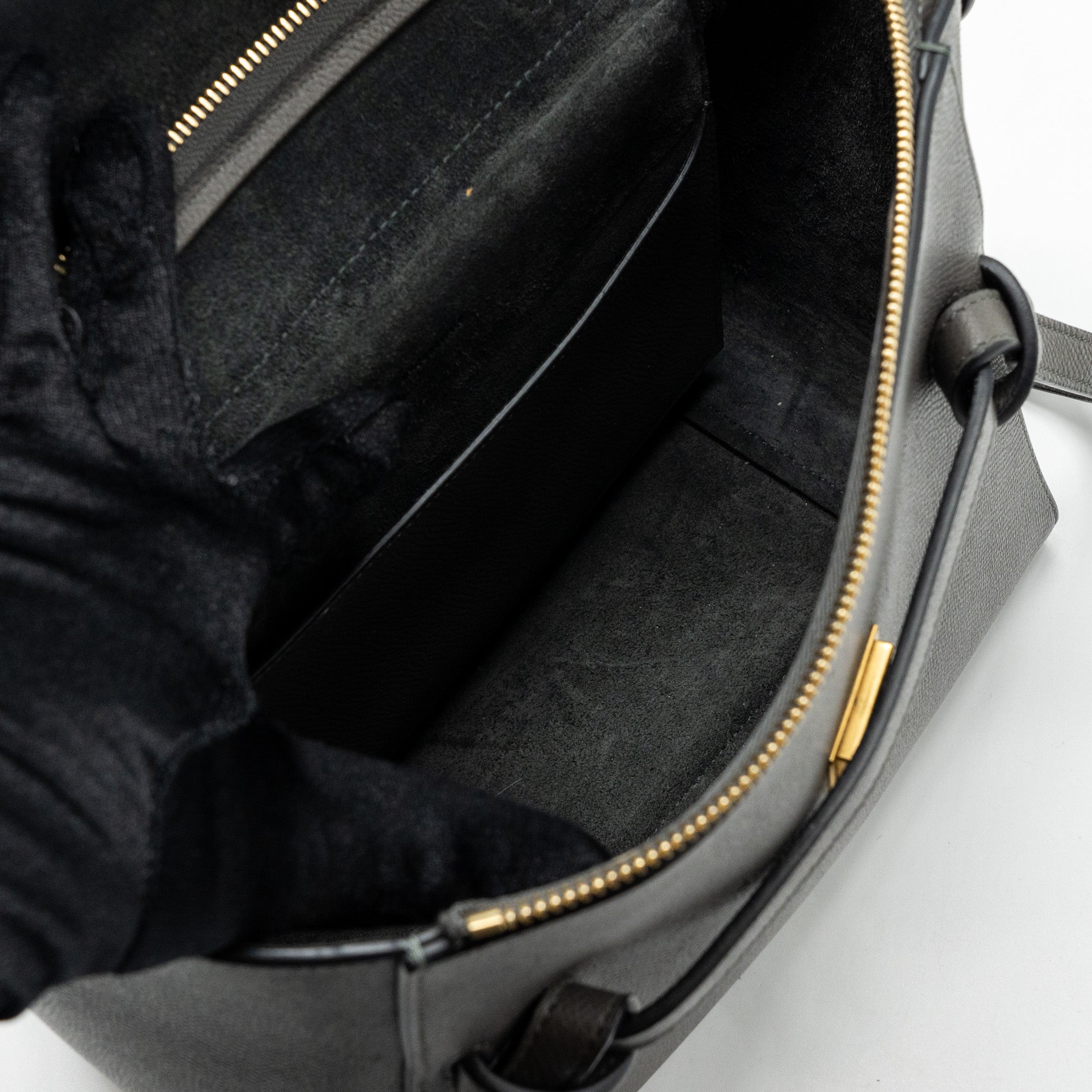 CELINE MICRO BELT BAG CALFSKIN GREY GHW