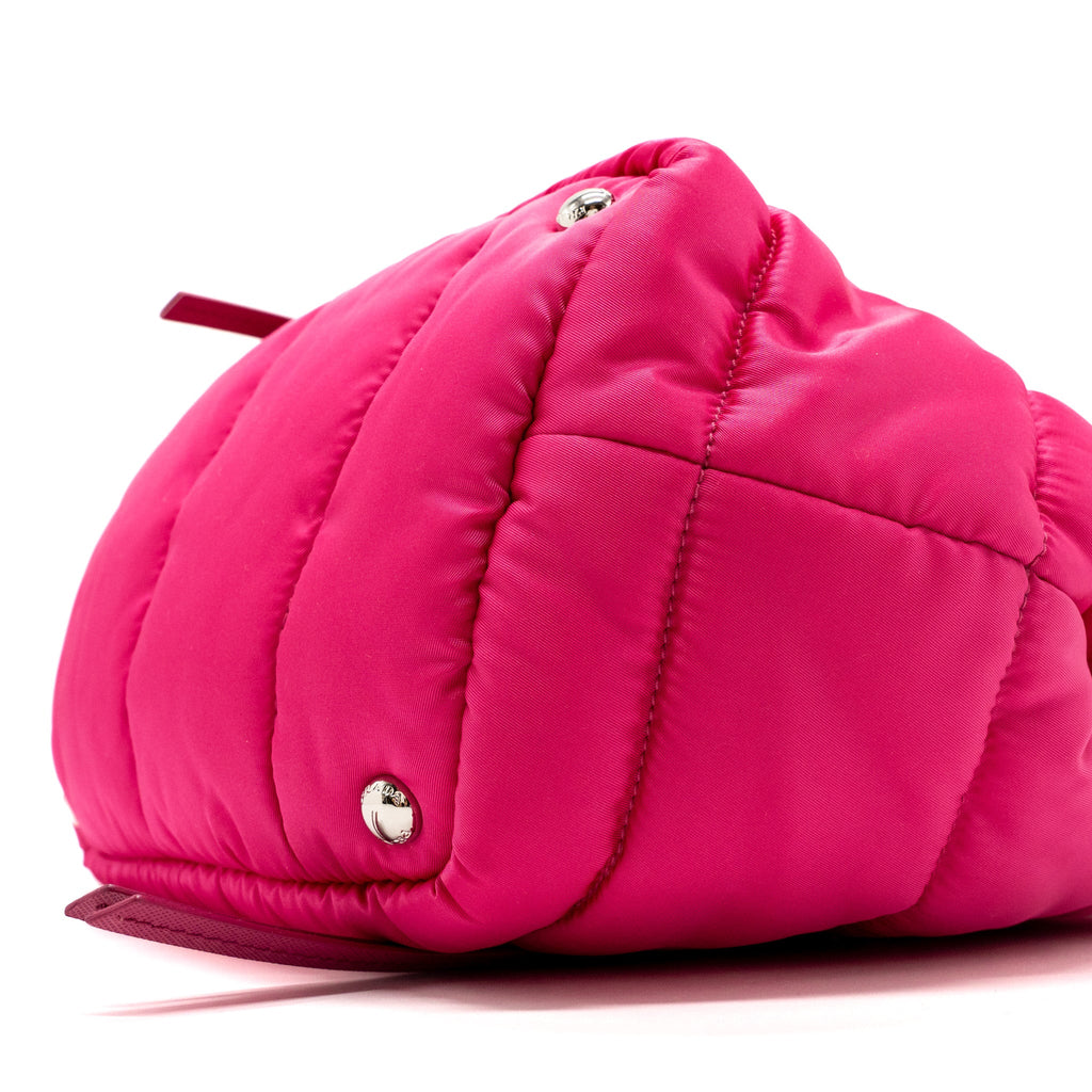 PRADA TOTE BAG NYLON / LEATHER PINK SHW