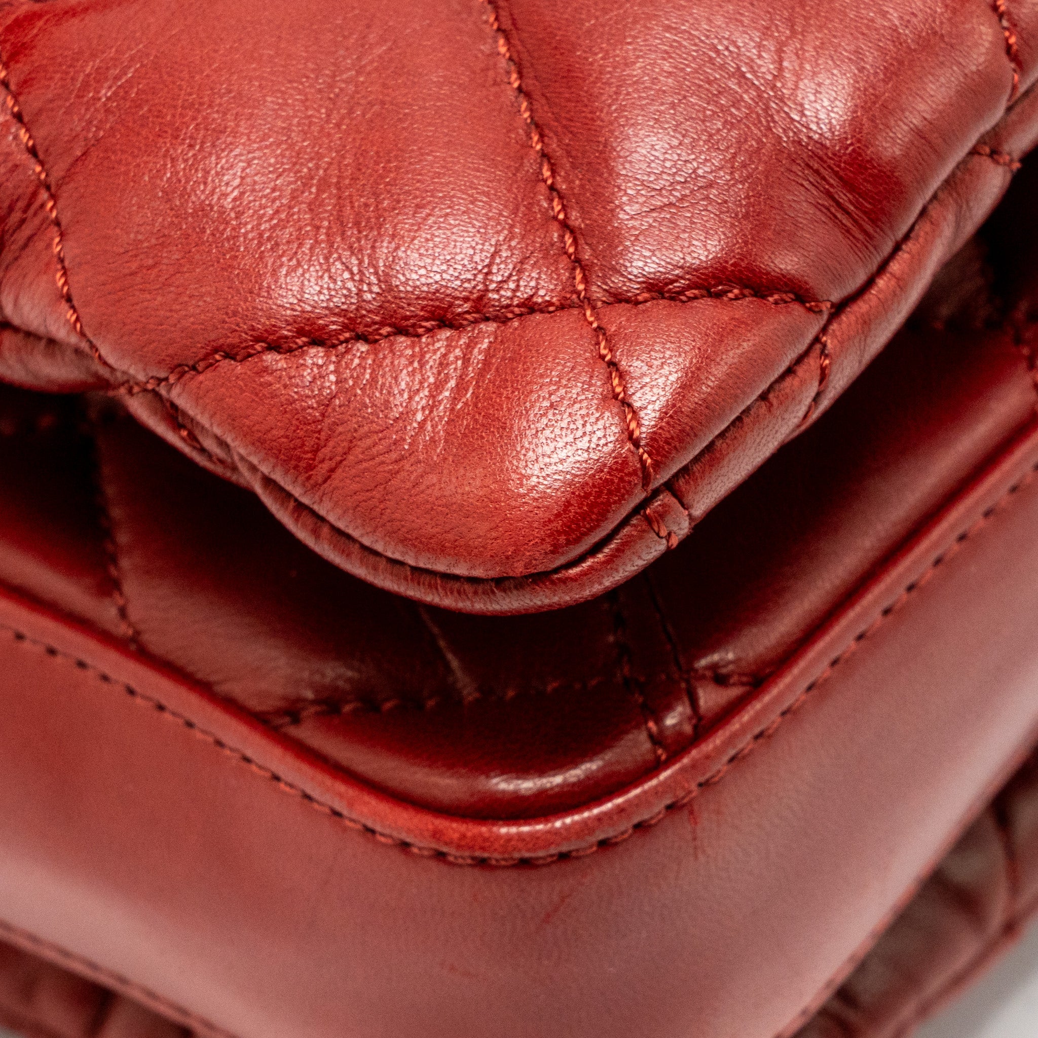 CHANEL MAXI FLAP BAG LAMBSKIN RED SHW