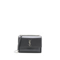 SAINT LAURENT SUNSET CHAIN BAG CALFSKIN DARK GREY SHW