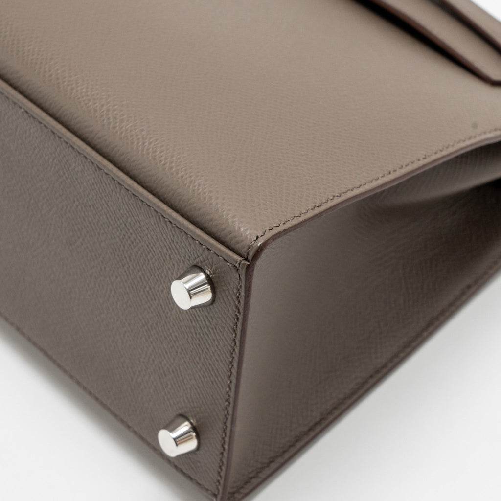 HERMES KELLY 25 EPSOM GRIS ETAIN SHW