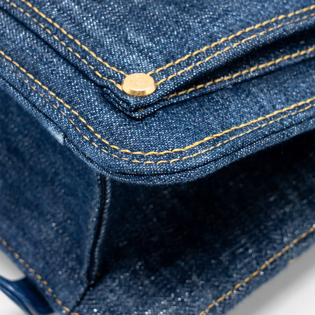CHANEL 23S FLAP BACKPACK DENIM BLUE GHW (MICROCHIP)