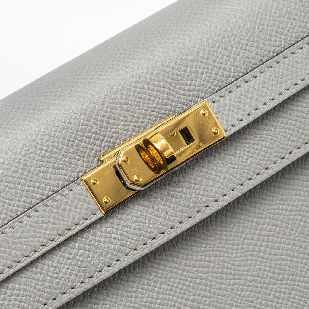 HERMES KELLY 25 SPECIAL ORDER EPSOM GRIS MOTTE / ROSE PURPLE GHW