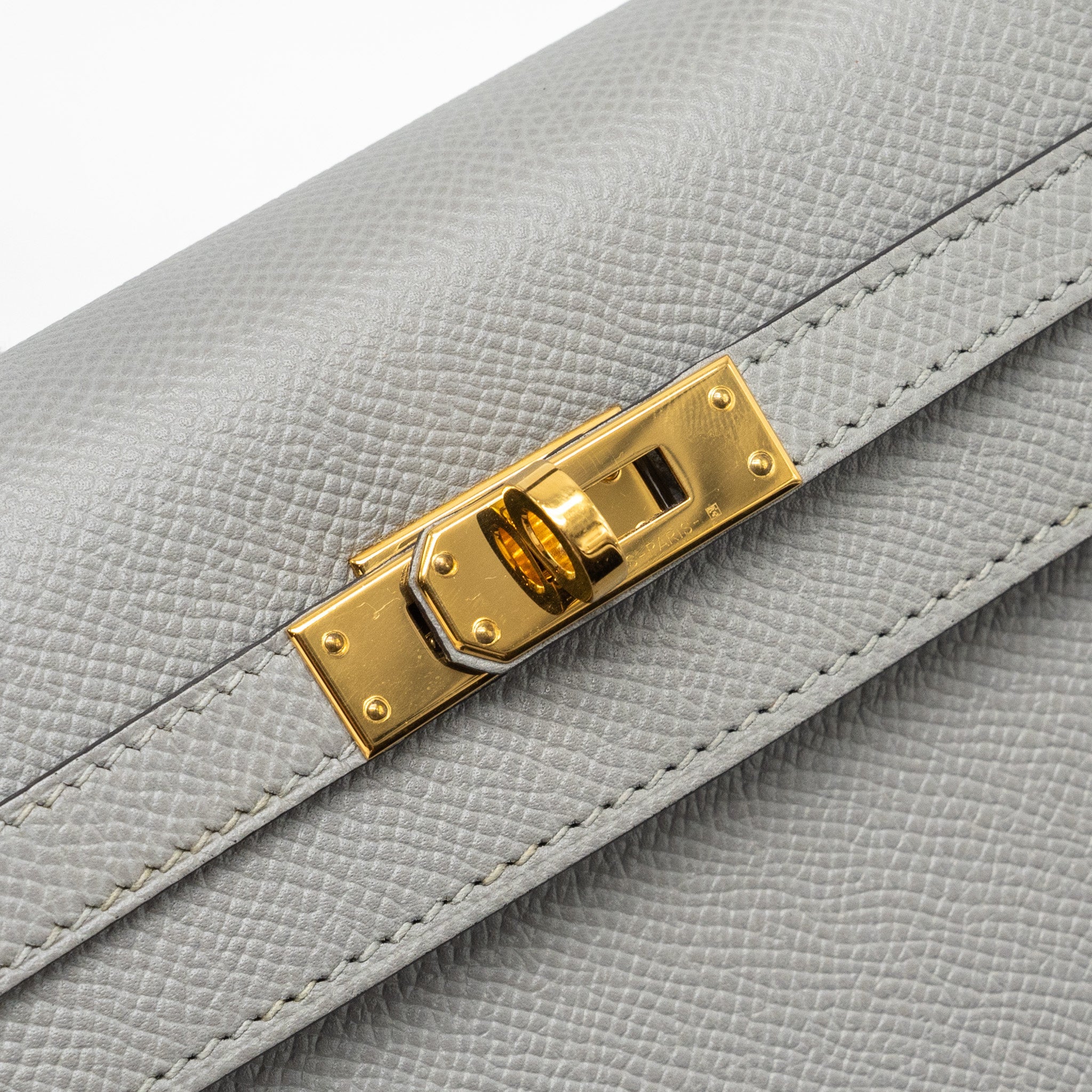 HERMES KELLY 25 SPECIAL ORDER EPSOM GRIS MOTTE / ROSE PURPLE GHW