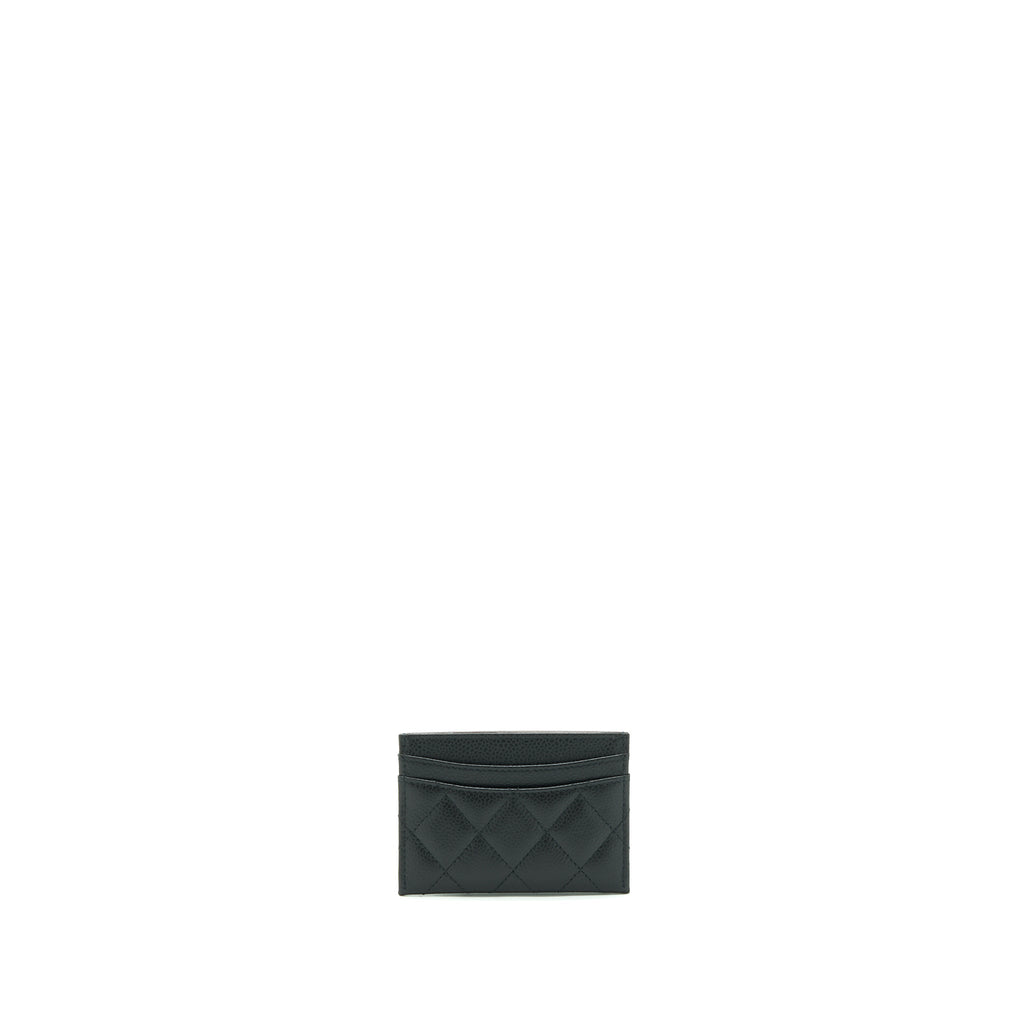 CHANEL CLASSIC CARD HOLDER CAVIAR BLACK GHW