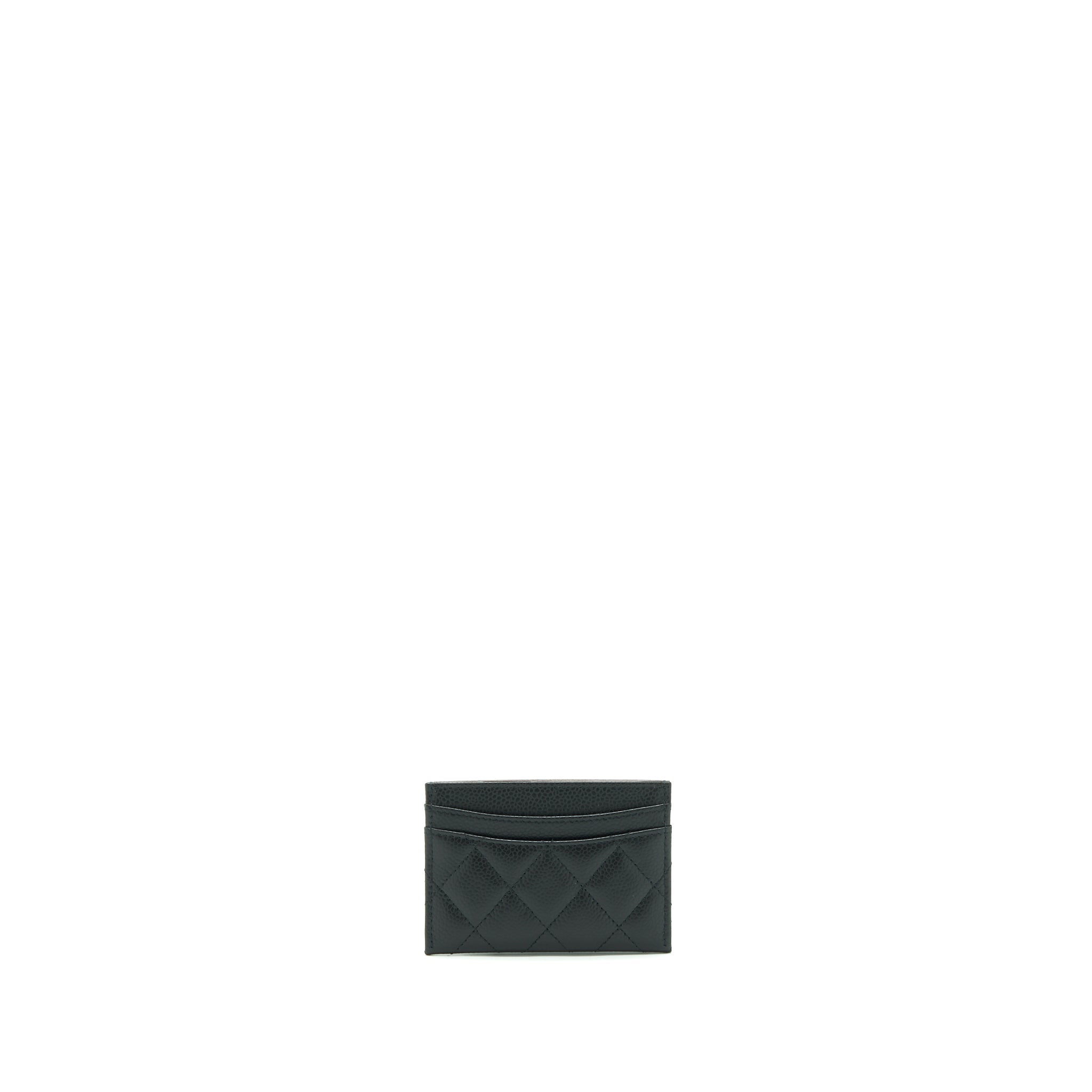 CHANEL CLASSIC CARD HOLDER CAVIAR BLACK GHW