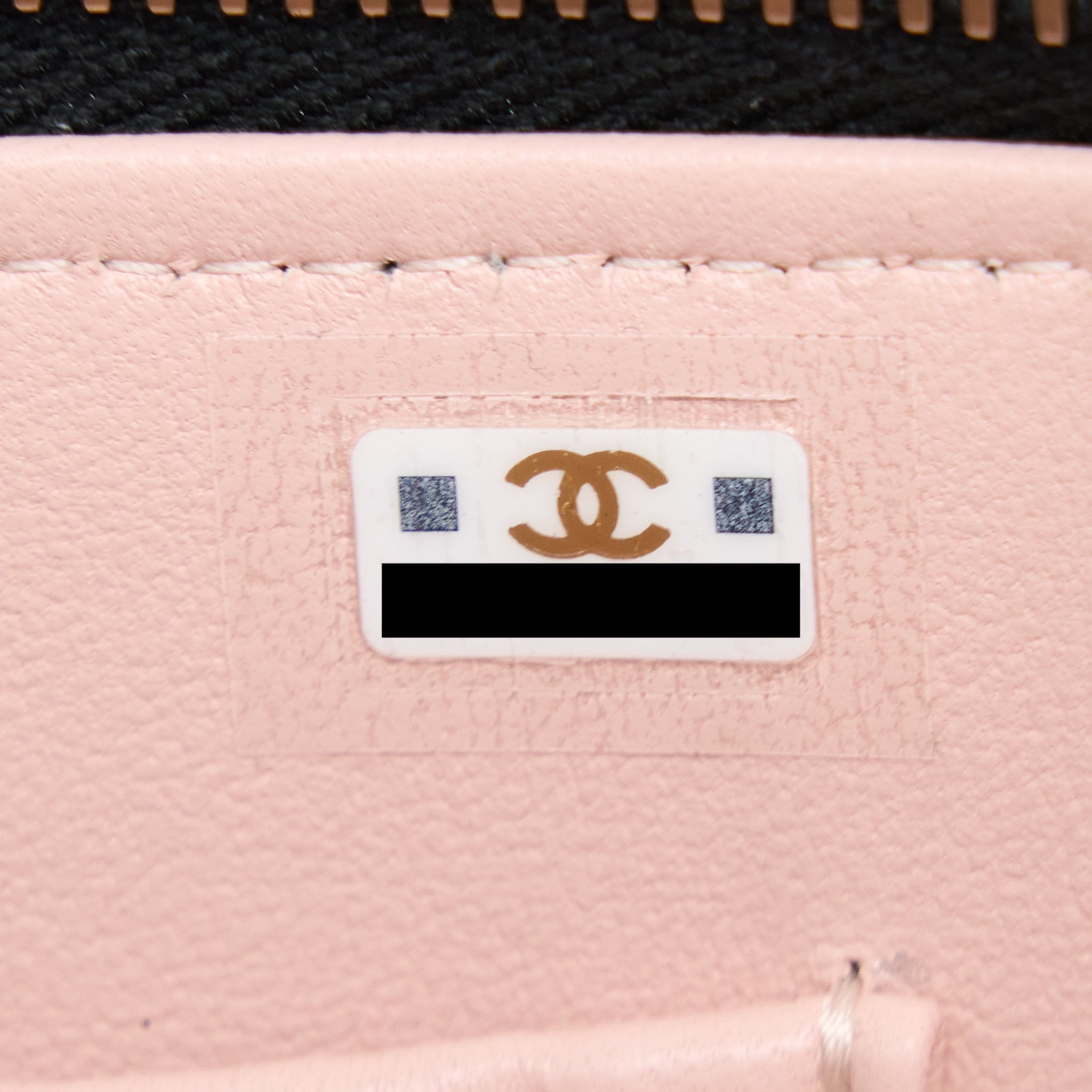 CHANEL VANITY CASE GLAZED LAMBSKIN BLACK LGHW