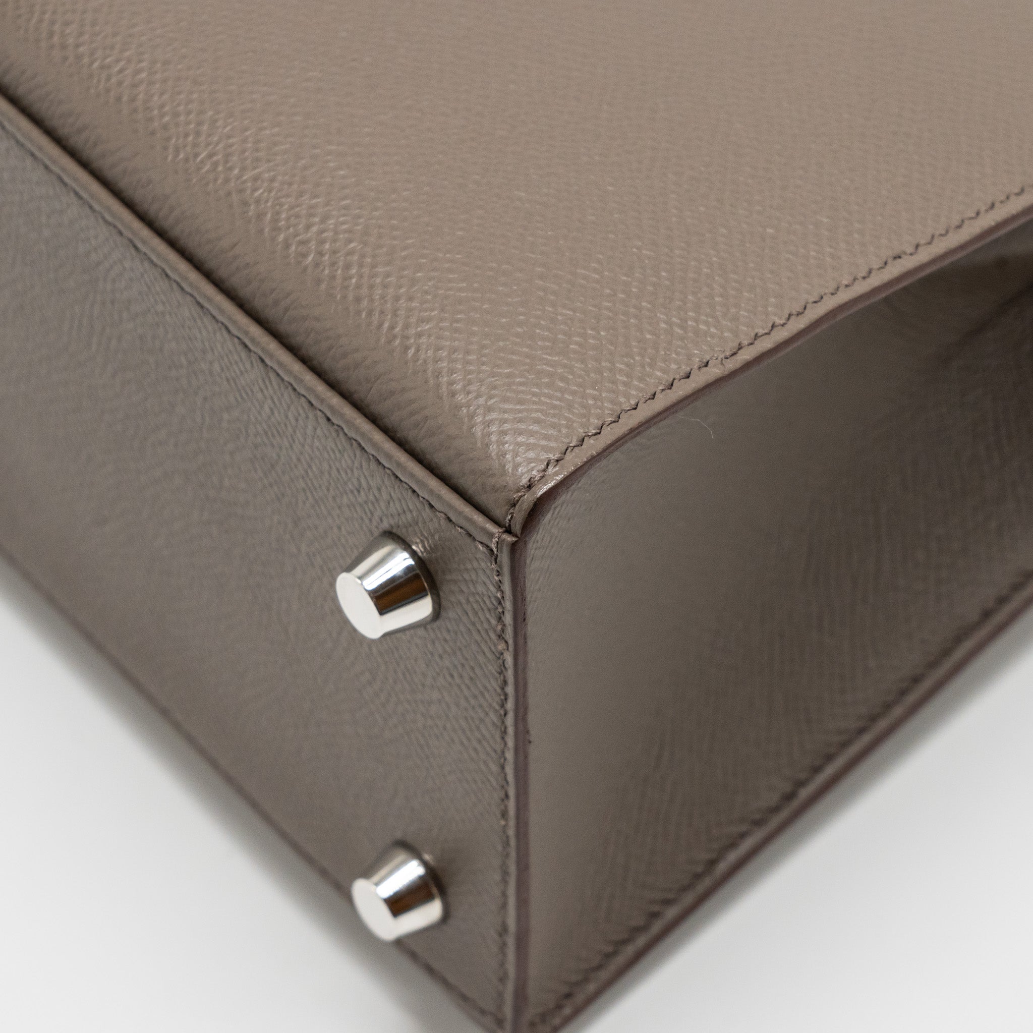 HERMES KELLY 25 EPSOM GRIS ETAIN SHW