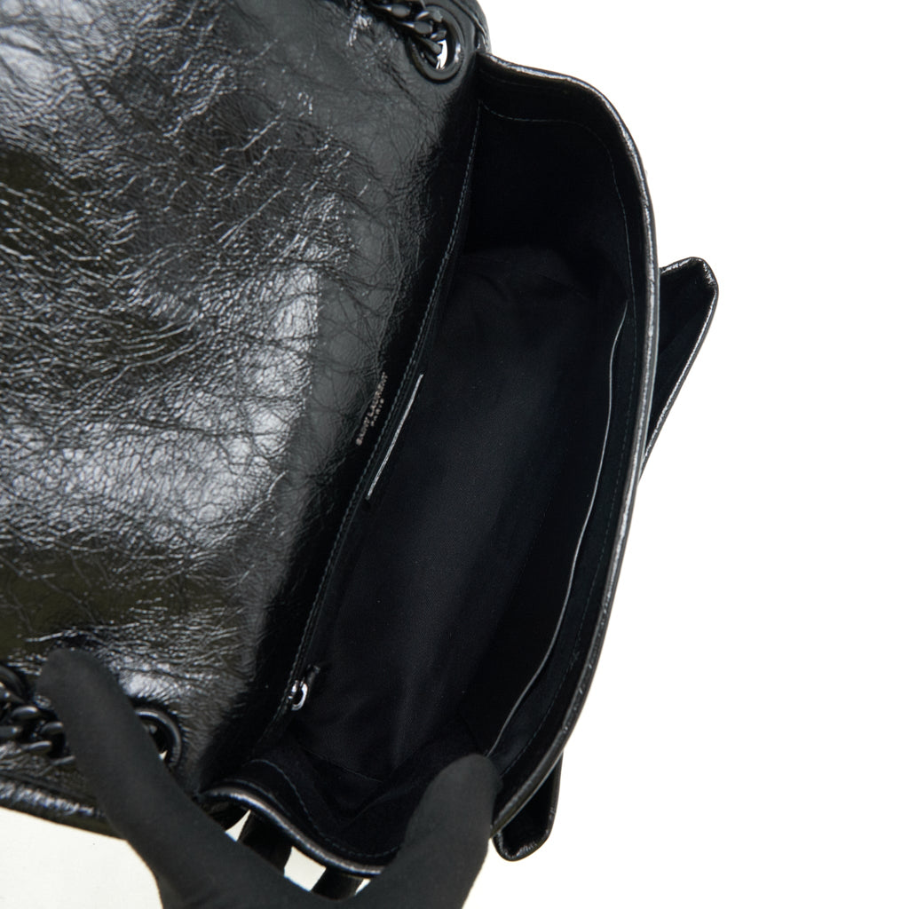 SAINT LAURENT/ YSL NIKI BABY BAG BLACK WITH BLACK HARDWARE