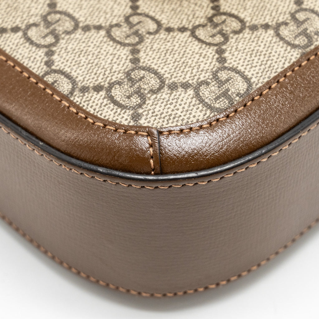 GUCCI HORSEBIT 1955 MINI BAG GG SUPREME CANVAS GHW