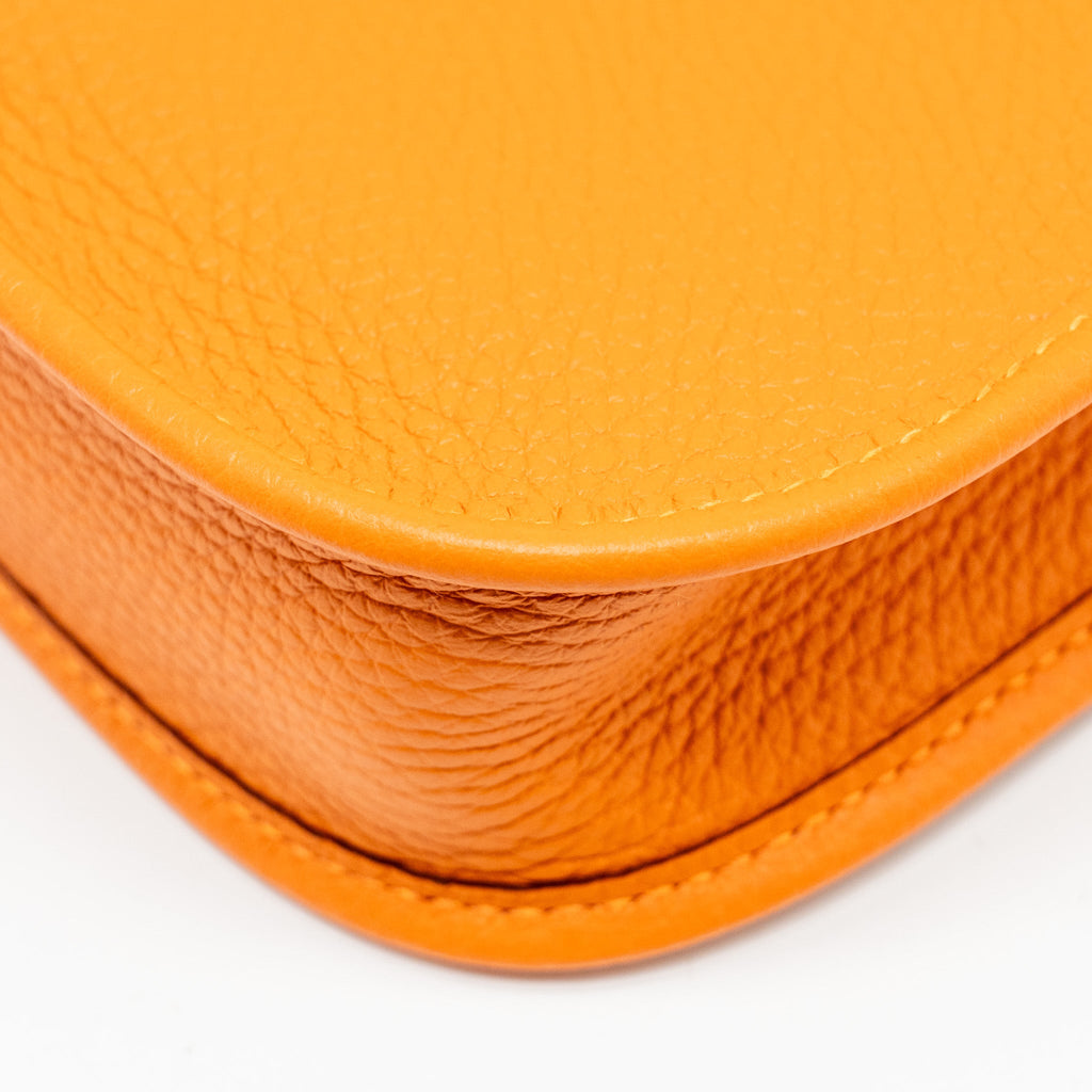 HERMES MINI EVELYNE CLEMENCE ORANGE GHW