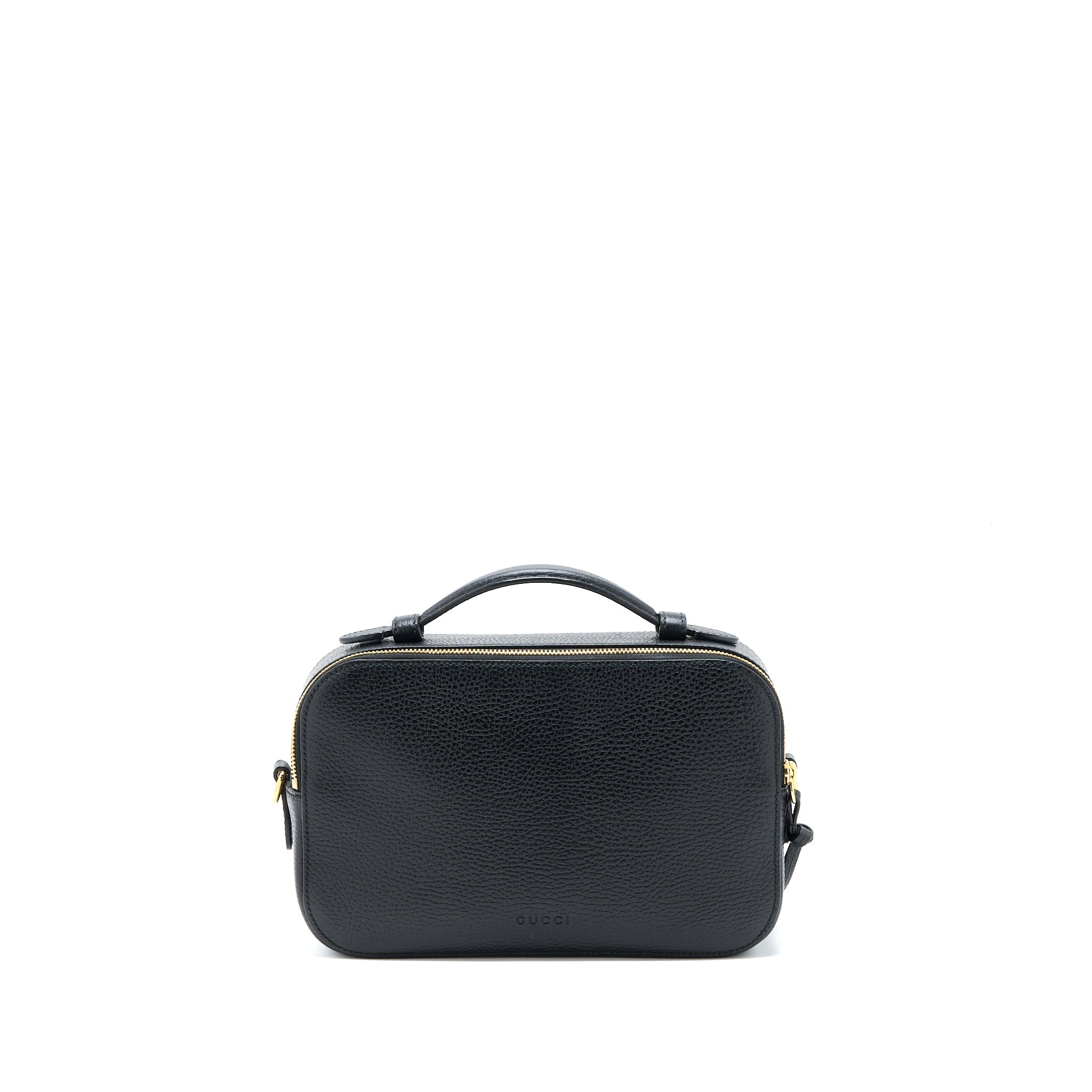 GUCCI SNAKE PRINTED CAMERA BAG CALFSKIN BLACK GHW