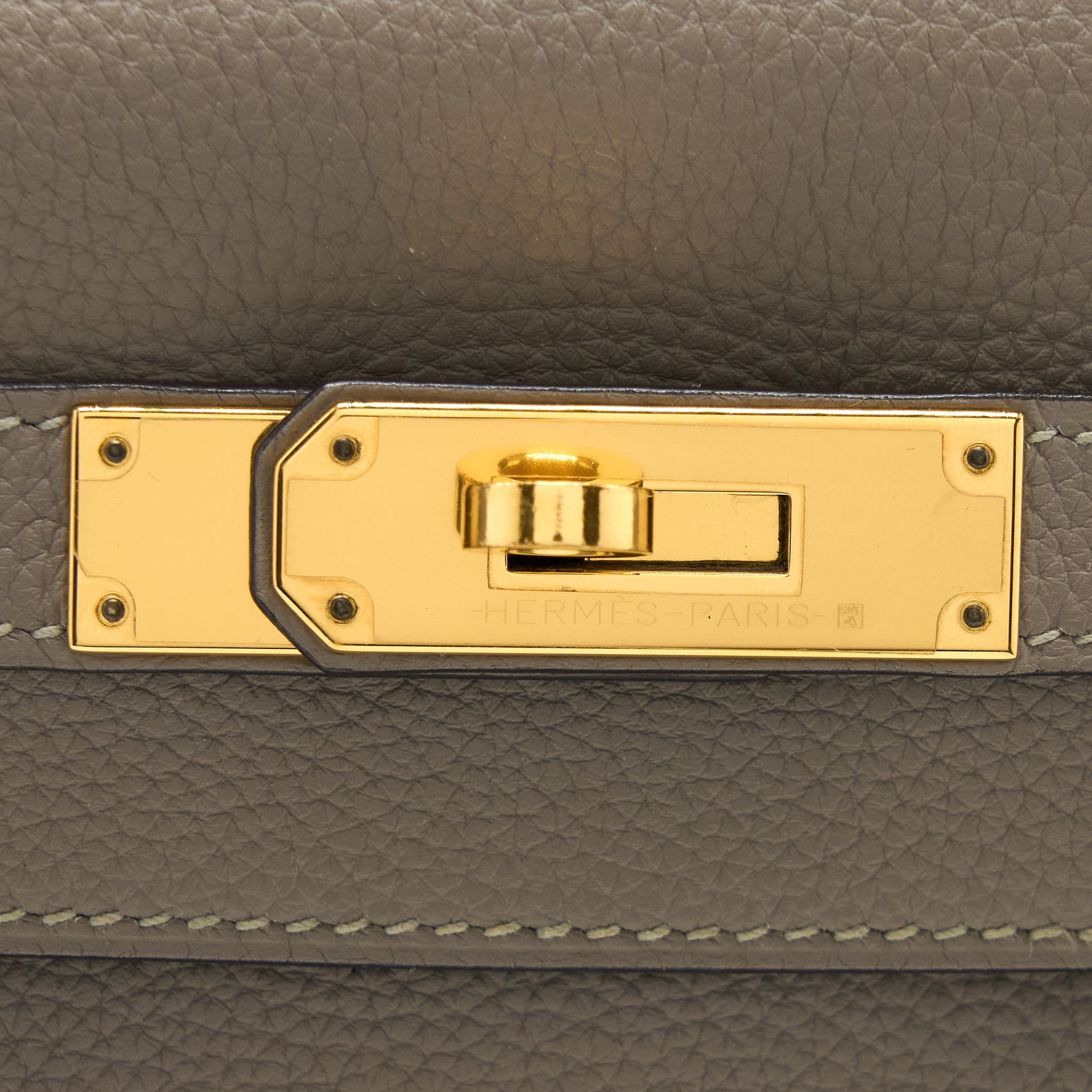 HERMES KELLY 28 TOGO M8 GRIS ASPHALTE GHW