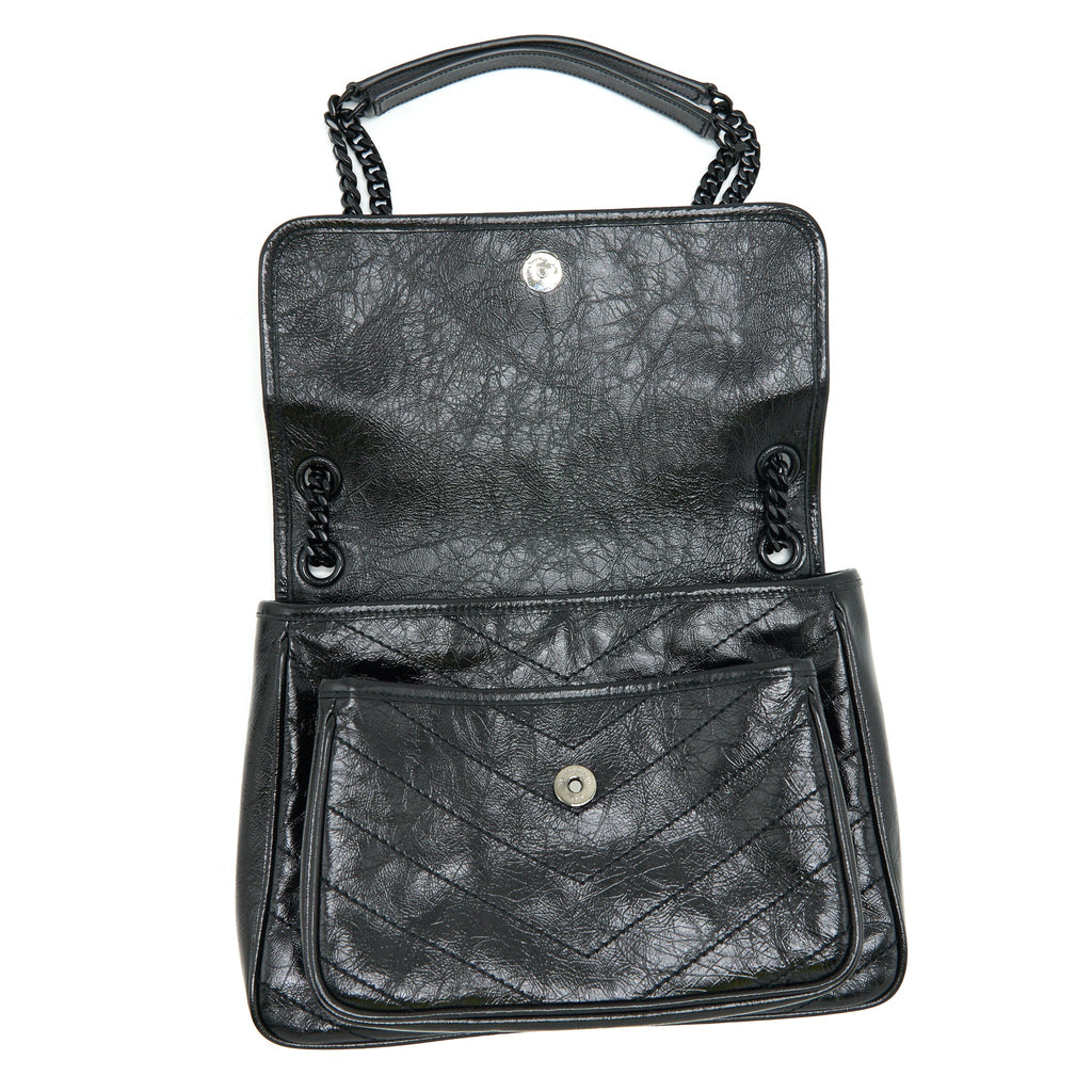SAINT LAURENT/ YSL NIKI BABY BAG BLACK WITH BLACK HARDWARE