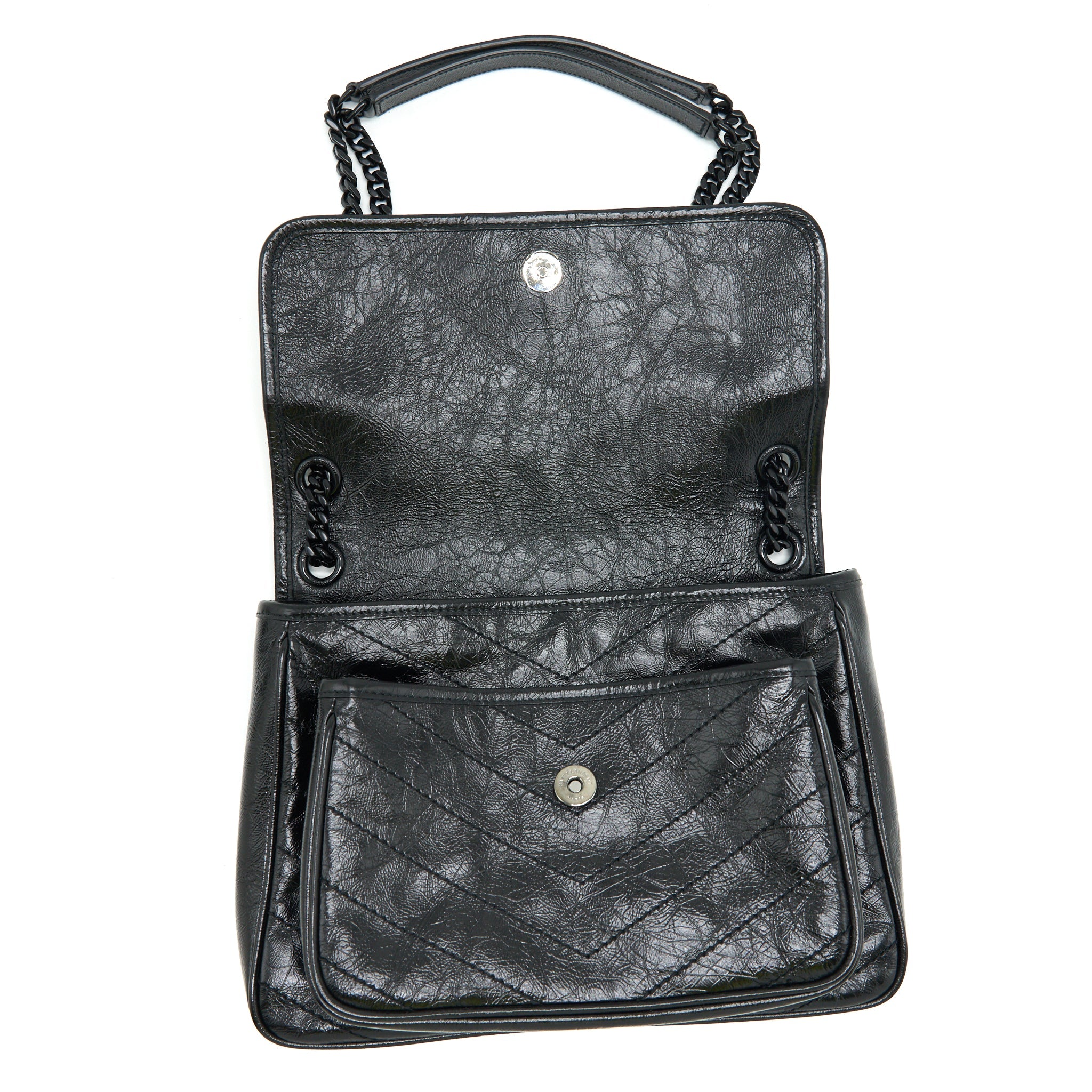 SAINT LAURENT/ YSL NIKI BABY BAG BLACK WITH BLACK HARDWARE