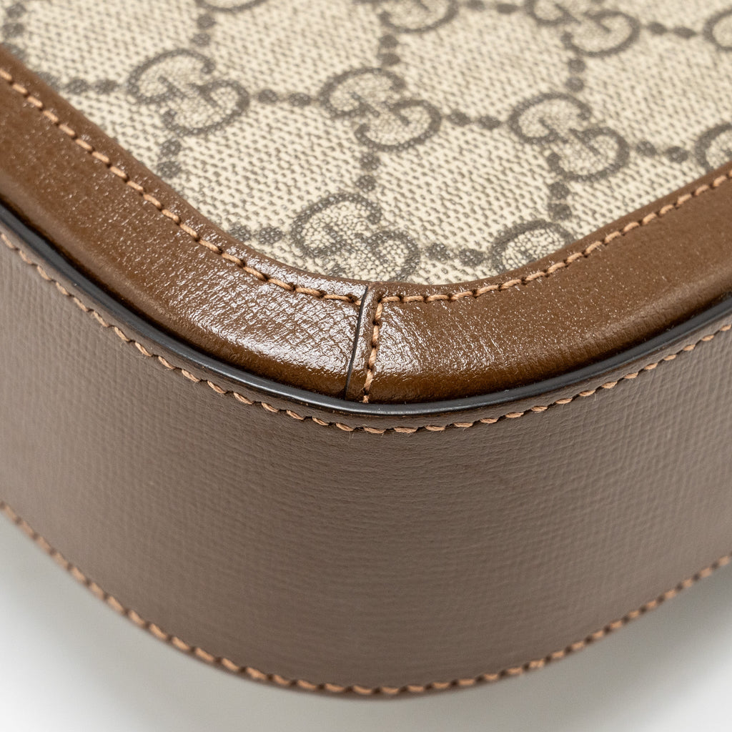 GUCCI HORSEBIT 1955 MINI BAG GG SUPREME CANVAS GHW