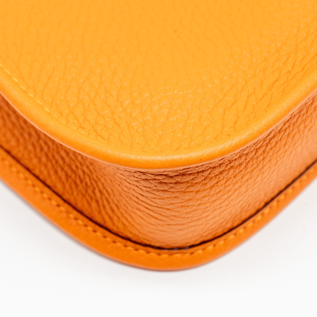 HERMES MINI EVELYNE CLEMENCE ORANGE GHW
