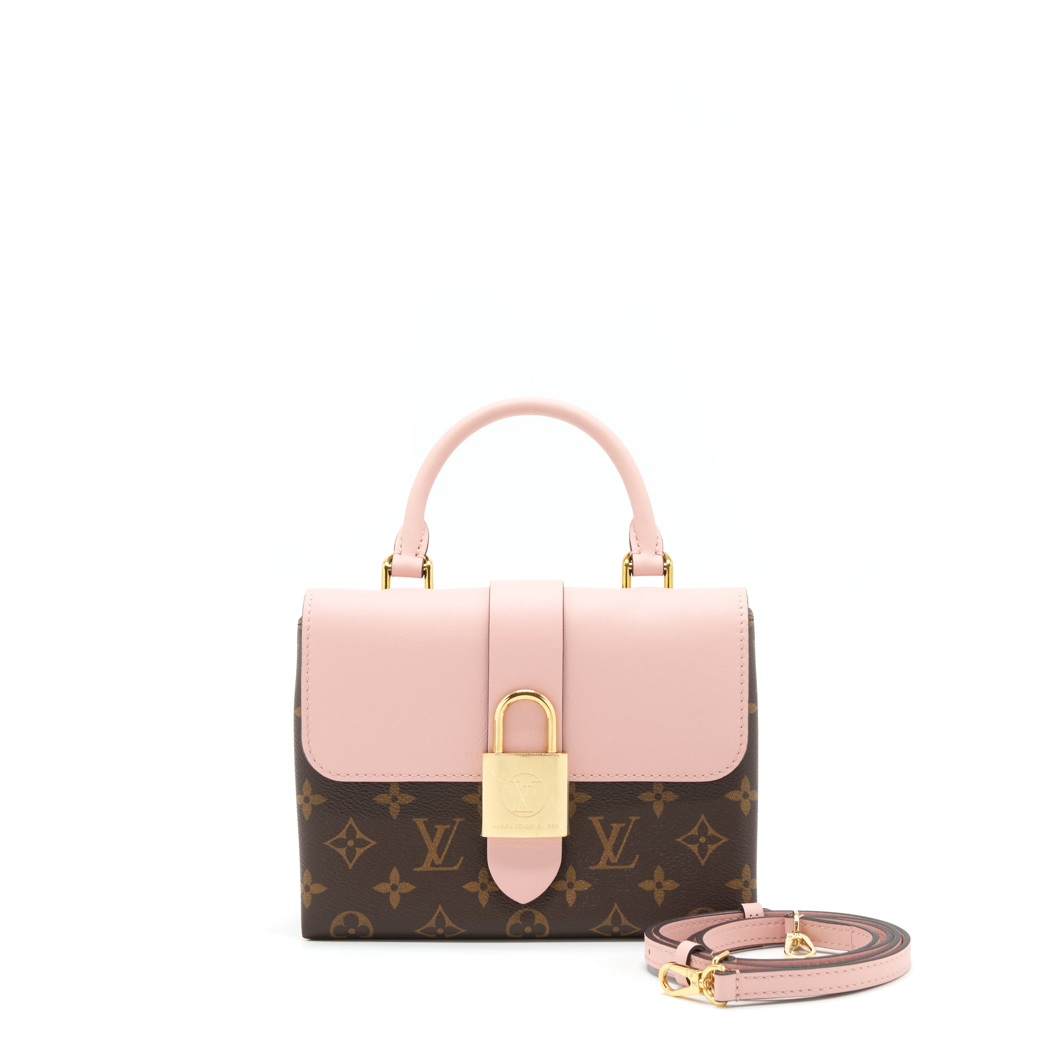 LOUIS VUITTON LOCKY BB MONOGRAM CANVAS/ PINK GHW