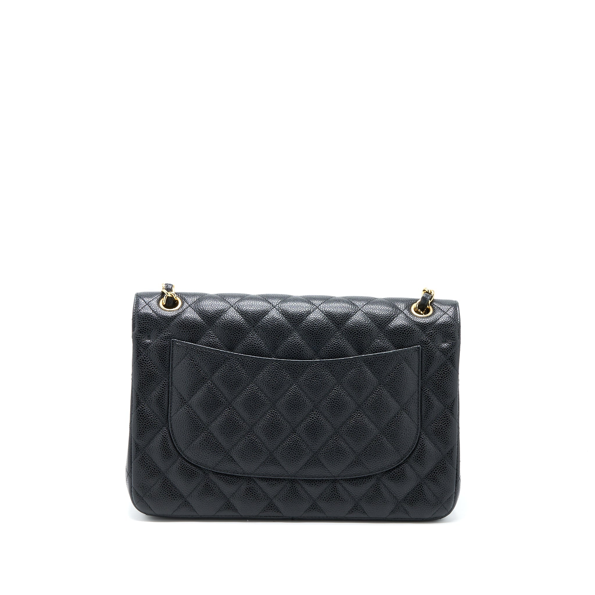 CHANEL CLASSIC JUMBO DOUBLE FLAP BAG CAVIAR BLACK GHW