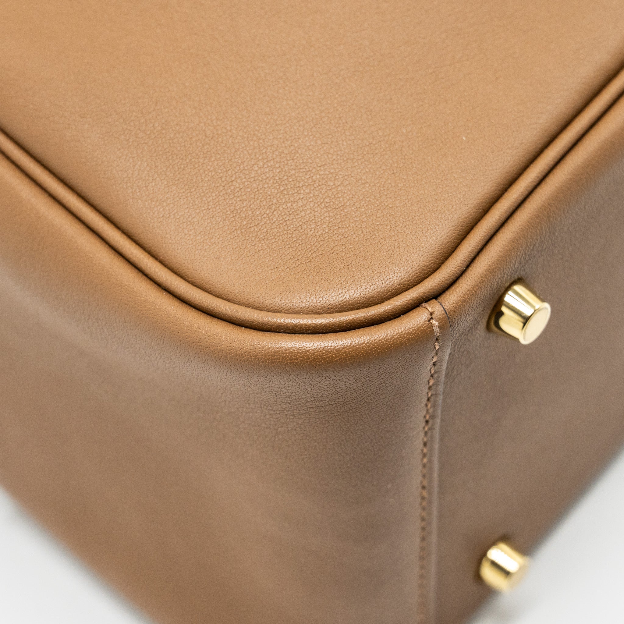 HERMES MINI LINDY SWIFT ALEZAN/BISCUIT GHW