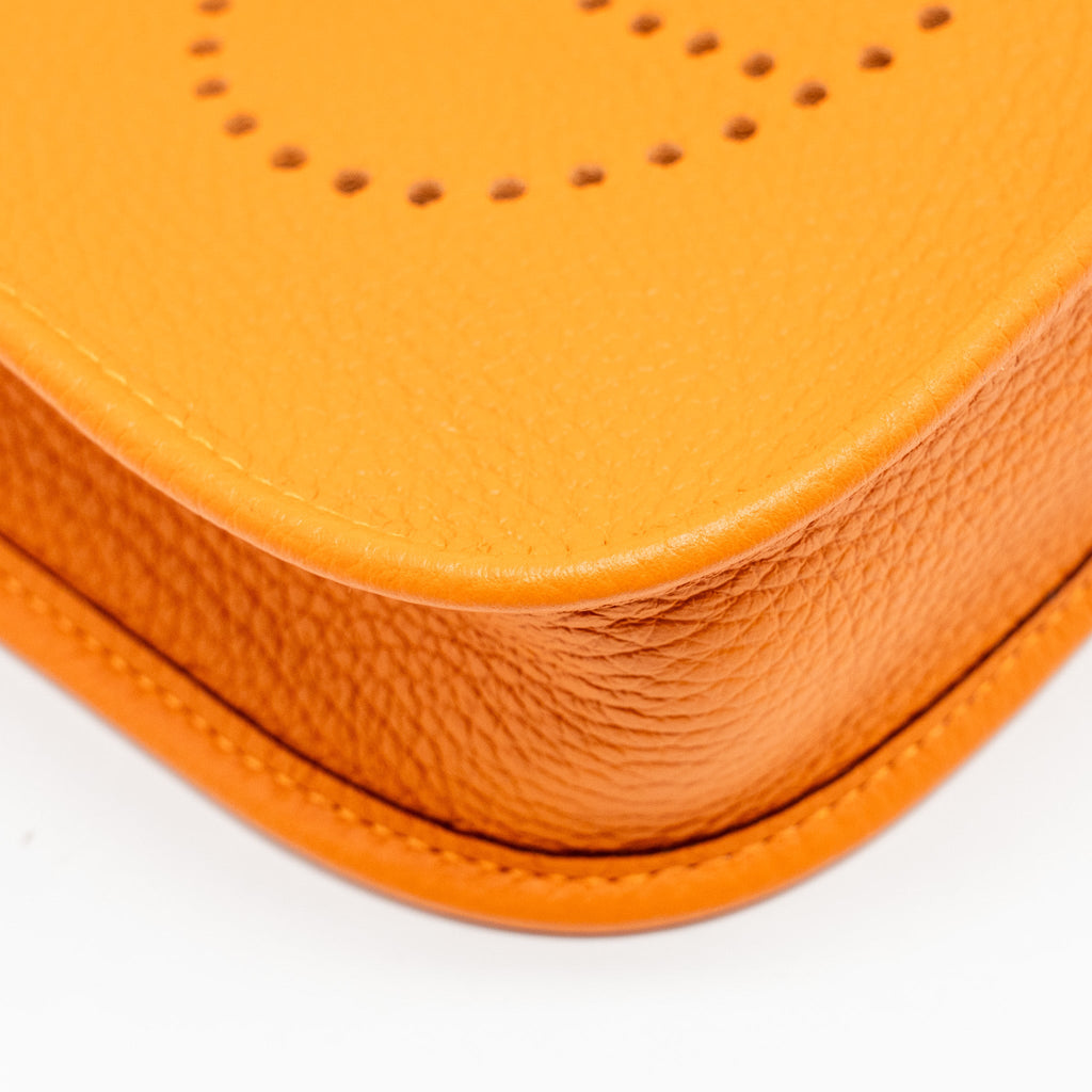 HERMES MINI EVELYNE CLEMENCE ORANGE GHW