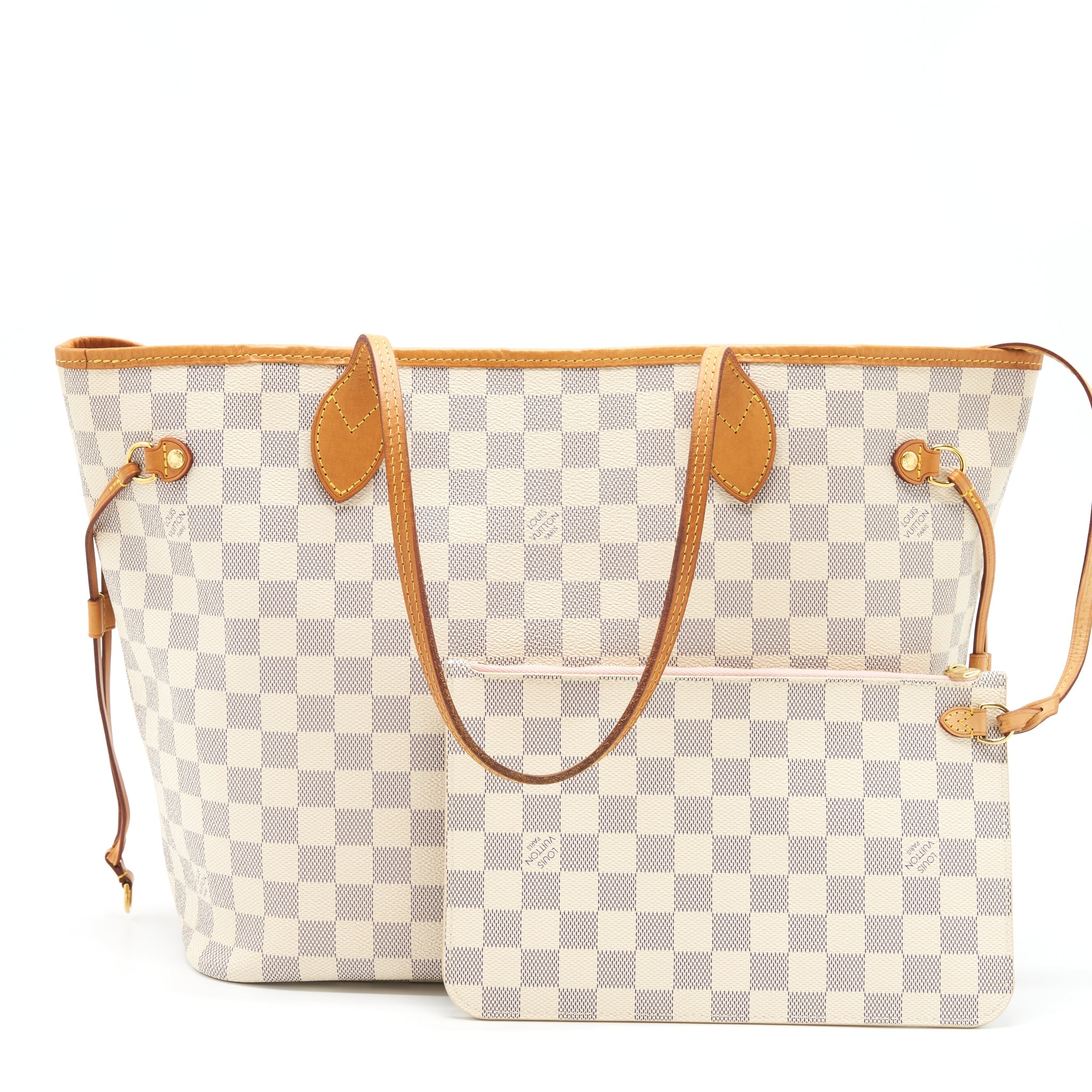 LOUIS VUITTON NEVERFULL MM DAMIER AZUR GHW