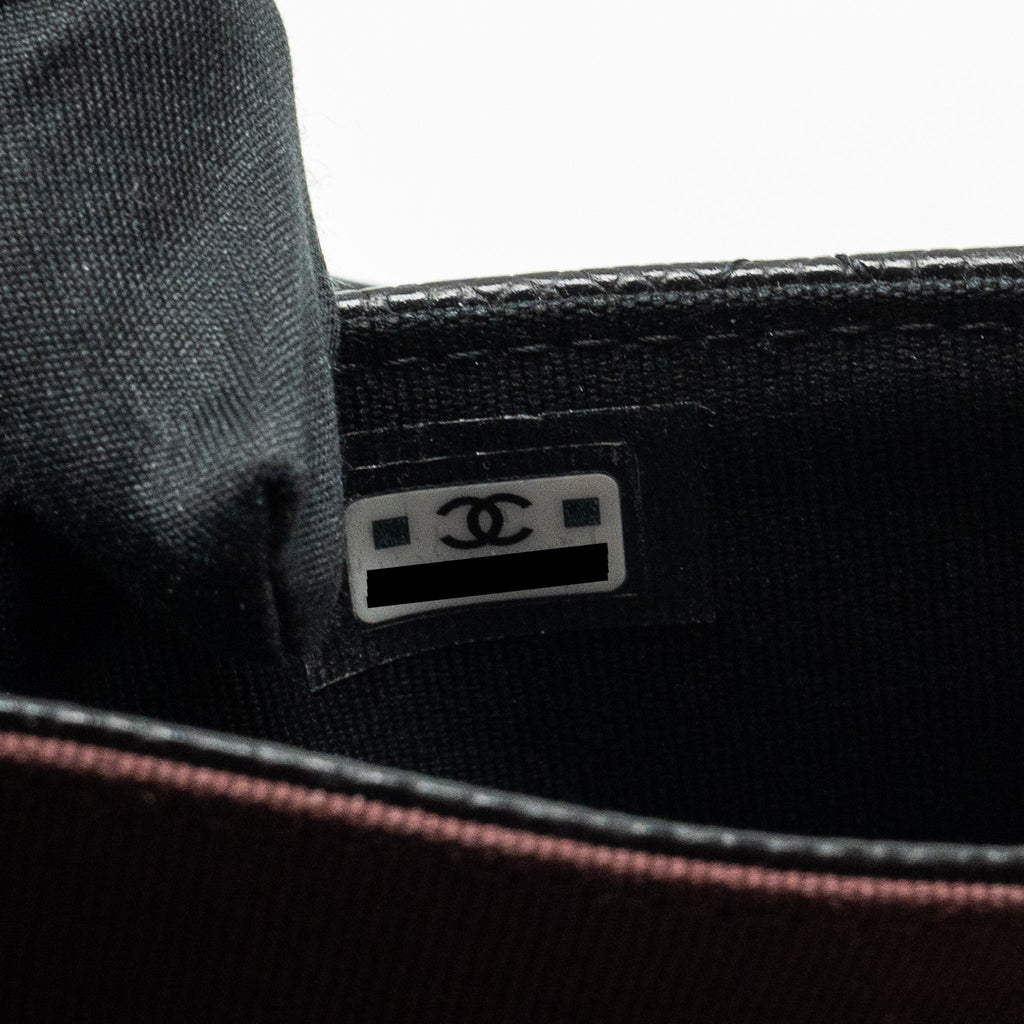 CHANEL CLASSIC FLAP CARD HOLDER CAVIAR BLACK GHW (MICROCHIP)