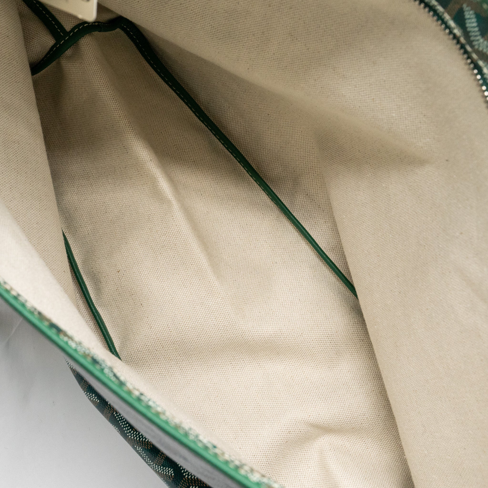GOYARD BOHEME HOBO BAG CANVAS/ CALFSKIN GREEN SHW