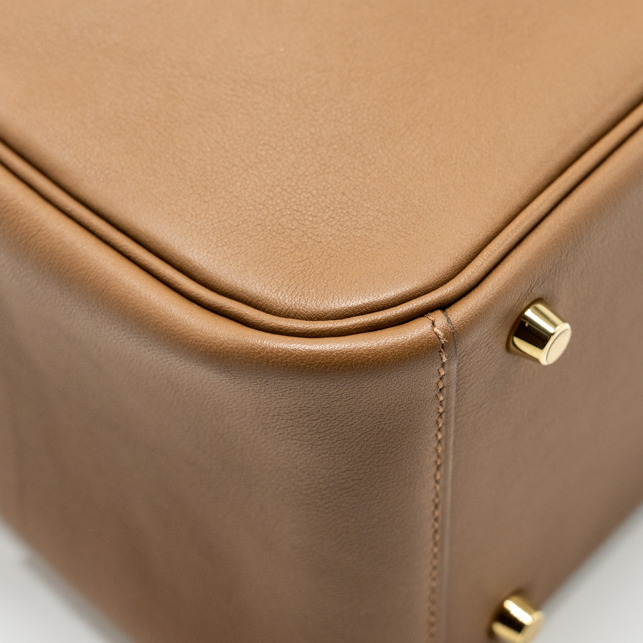 HERMES MINI LINDY SWIFT ALEZAN/BISCUIT GHW