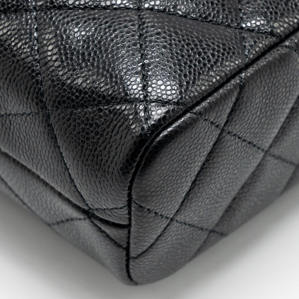 CHANEL 25C QUILTED HOBO BAG CAVIAR BLACK GHW (MICROCHIP)
