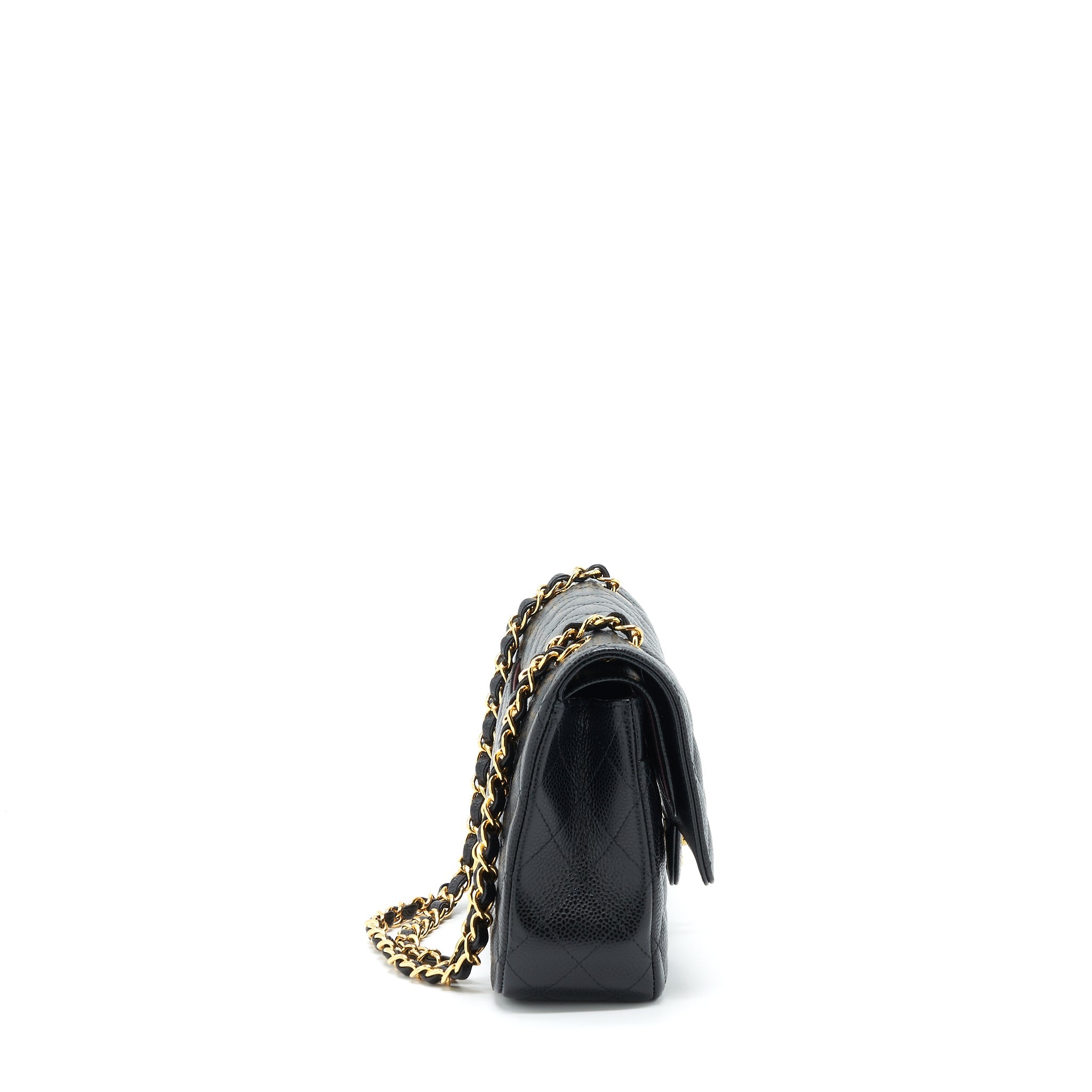 CHANEL CLASSIC DOUBLE FLAP BAG CAVIAR BLACK GHW
