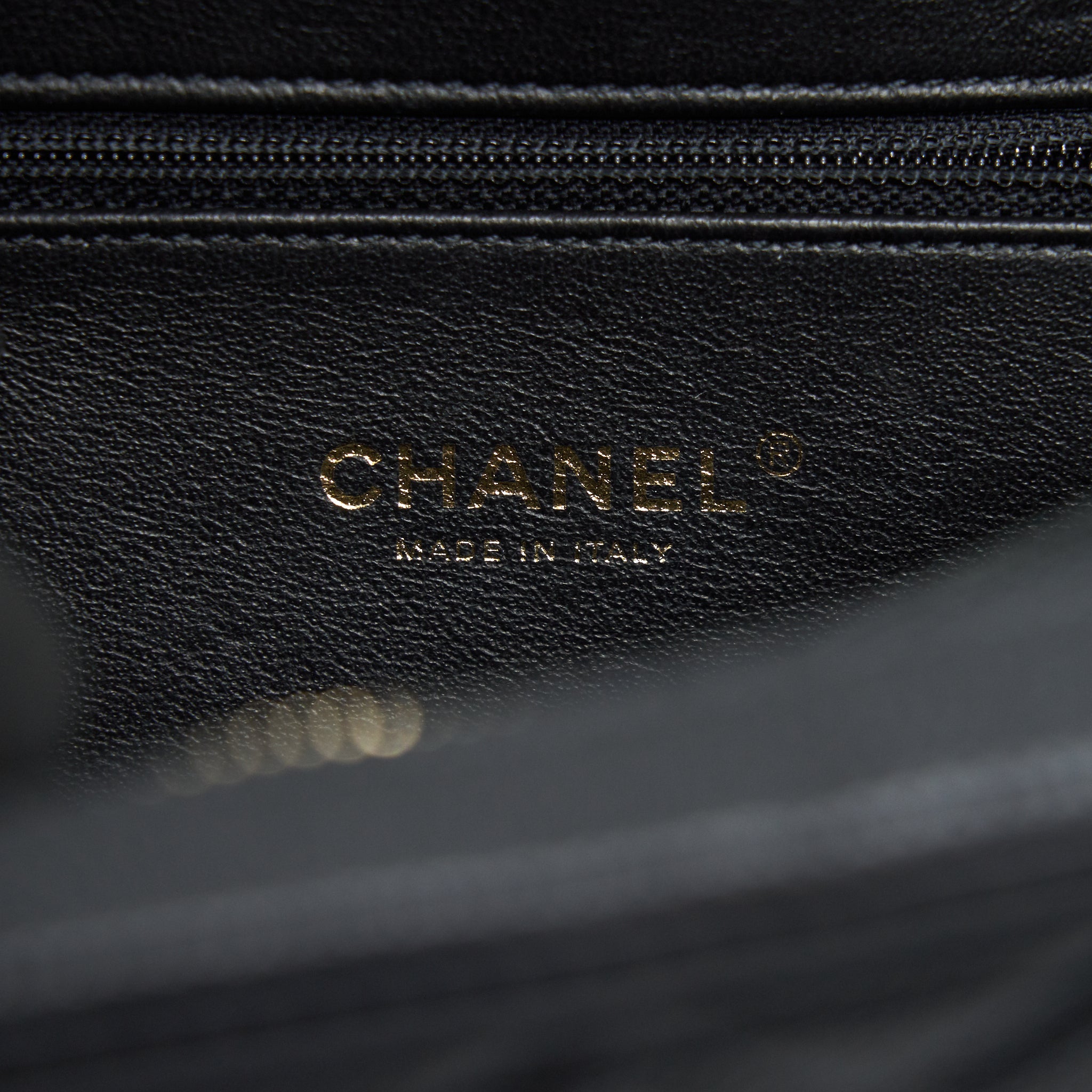 CHANEL CAVIA LEATHER VANITY BAG BLACK GHW