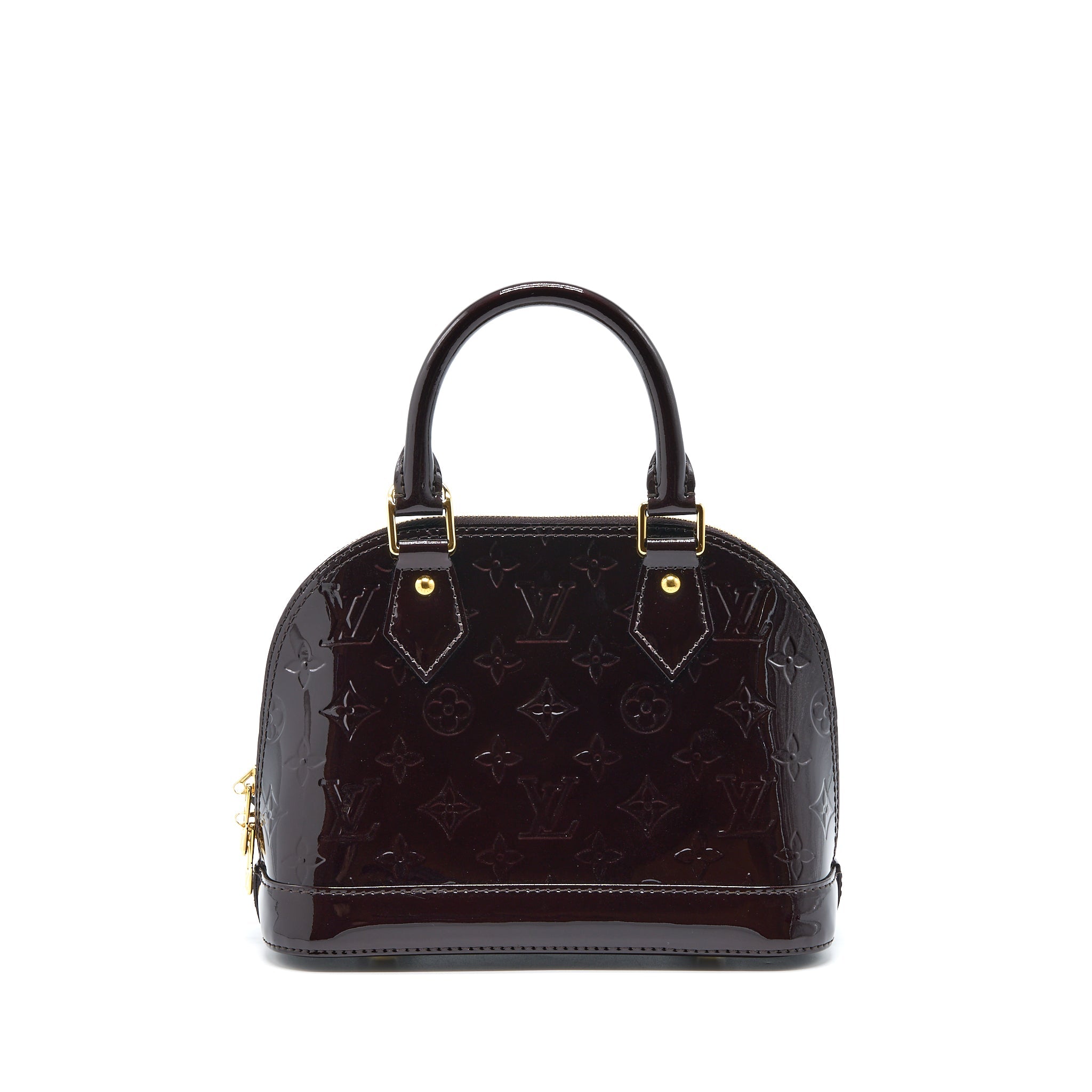 LOUIS VUITTON ALMA BB MONOGRAM VERNIS AMARANTE RED GHW (2022 VERSION)