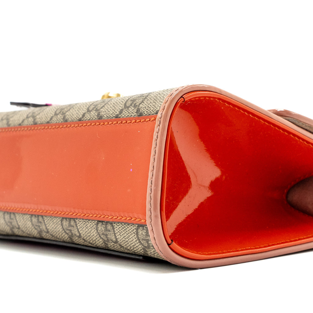 GUCCI PADLOCK CROSSBODY BAG CANVAS / PATENT MULTICOLOUR GHW