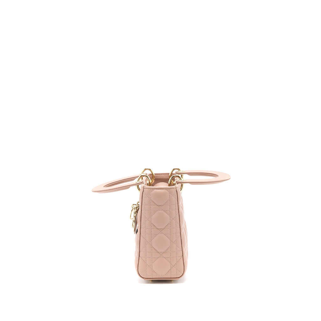 DIOR SMALL LADY DIOR MY ABCDIOR BAG LAMBSKIN PINK LGHW