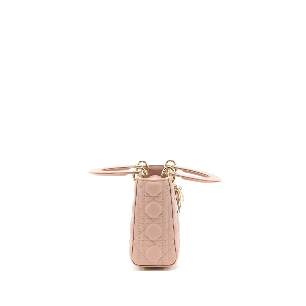DIOR SMALL LADY DIOR MY ABCDIOR BAG LAMBSKIN PINK LGHW