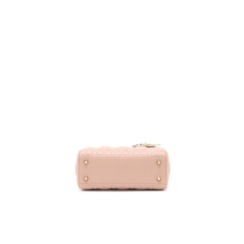 DIOR SMALL LADY DIOR MY ABCDIOR BAG LAMBSKIN PINK LGHW