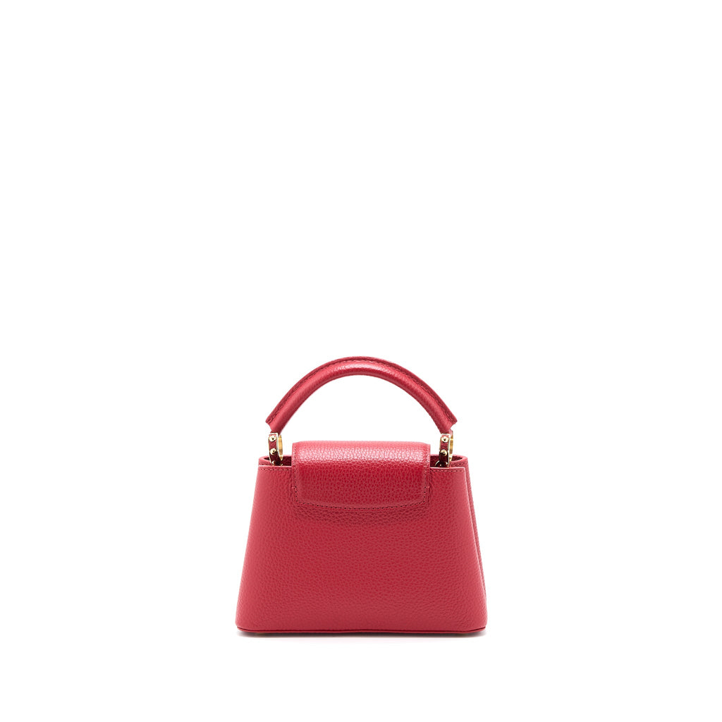 LOUIS VUITTON CAPUCINES MINI TAURILLON SCARLET GHW (NEW VERSION)