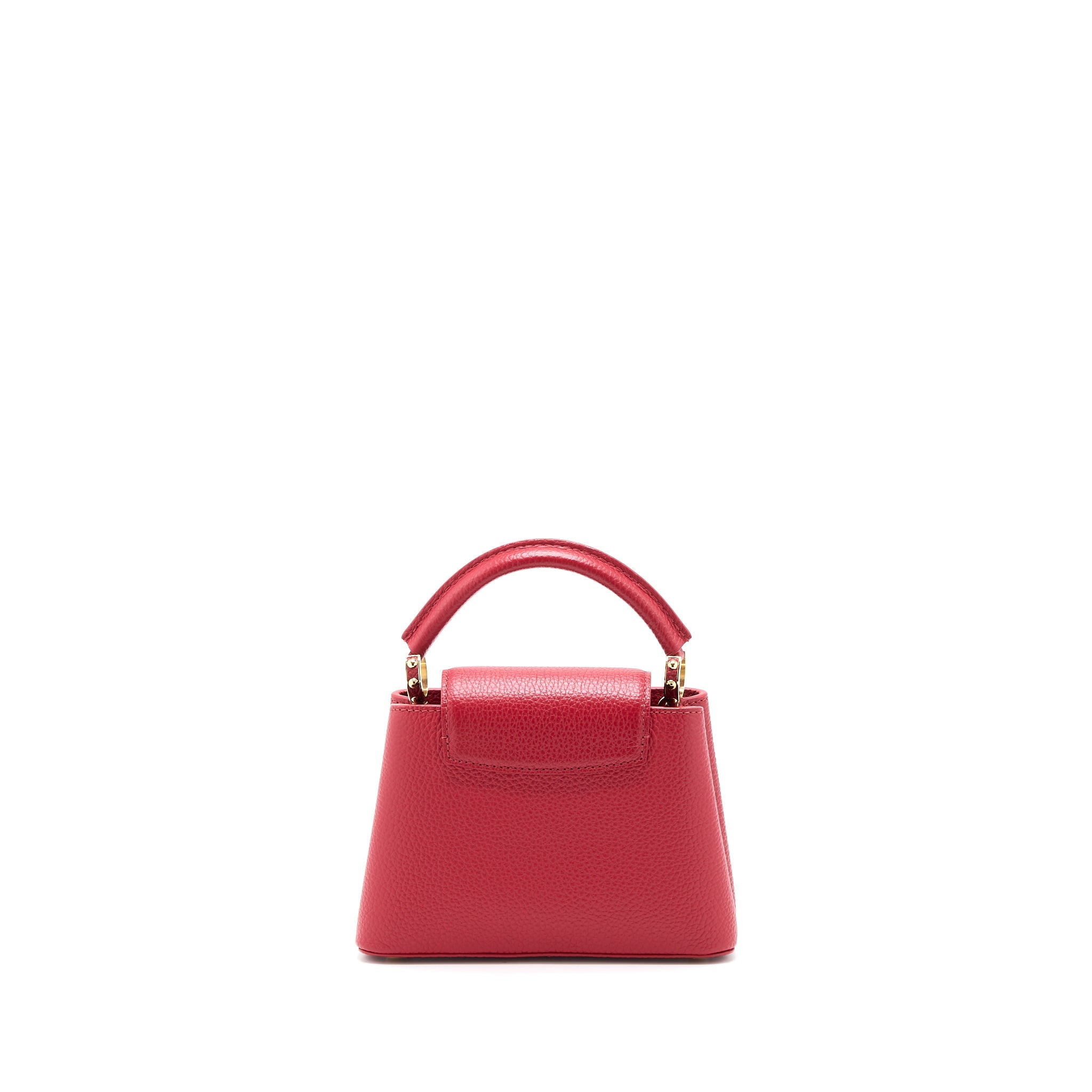 LOUIS VUITTON CAPUCINES MINI TAURILLON SCARLET GHW (NEW VERSION)