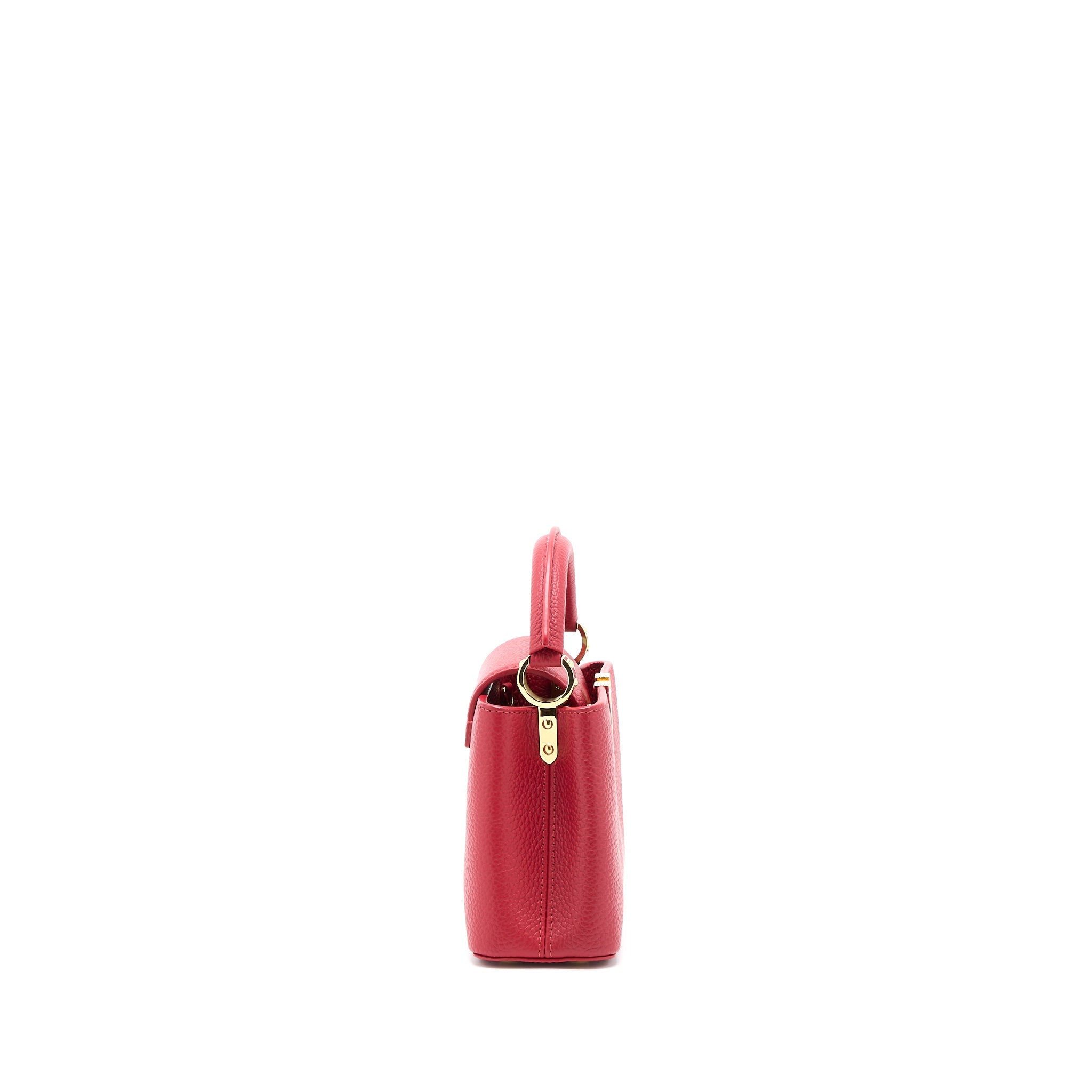LOUIS VUITTON CAPUCINES MINI TAURILLON SCARLET GHW (NEW VERSION)