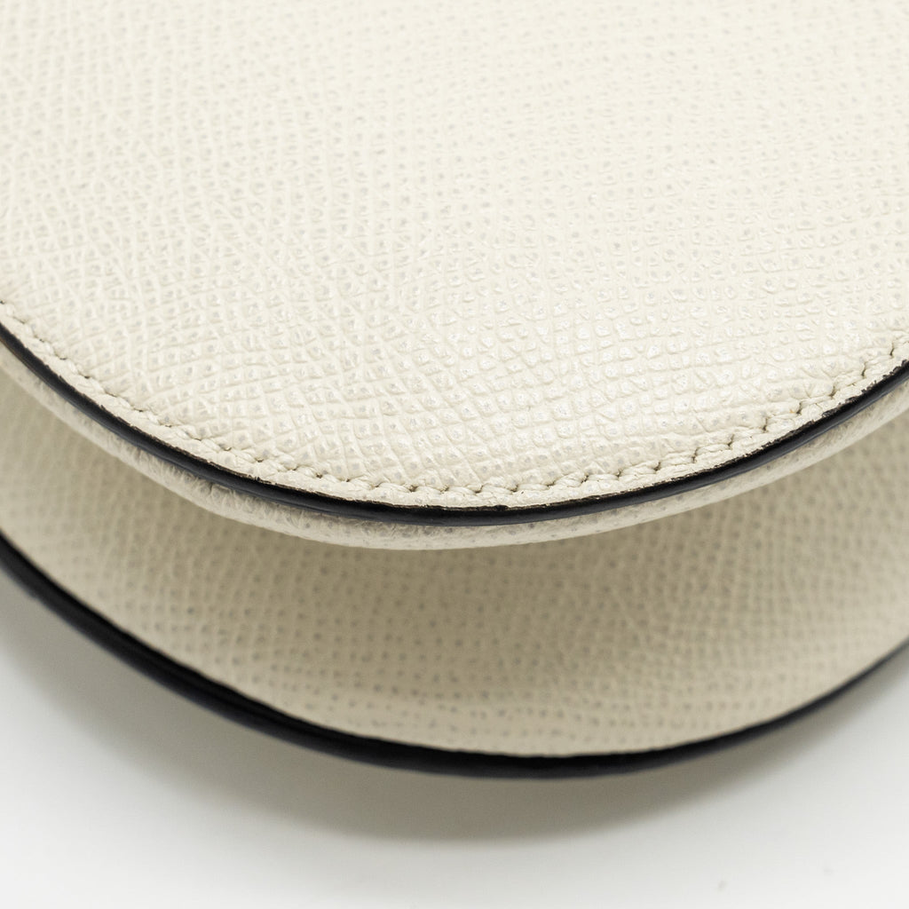 DIOR MINI SADDLE BAG CALFSKIN WHITE GHW